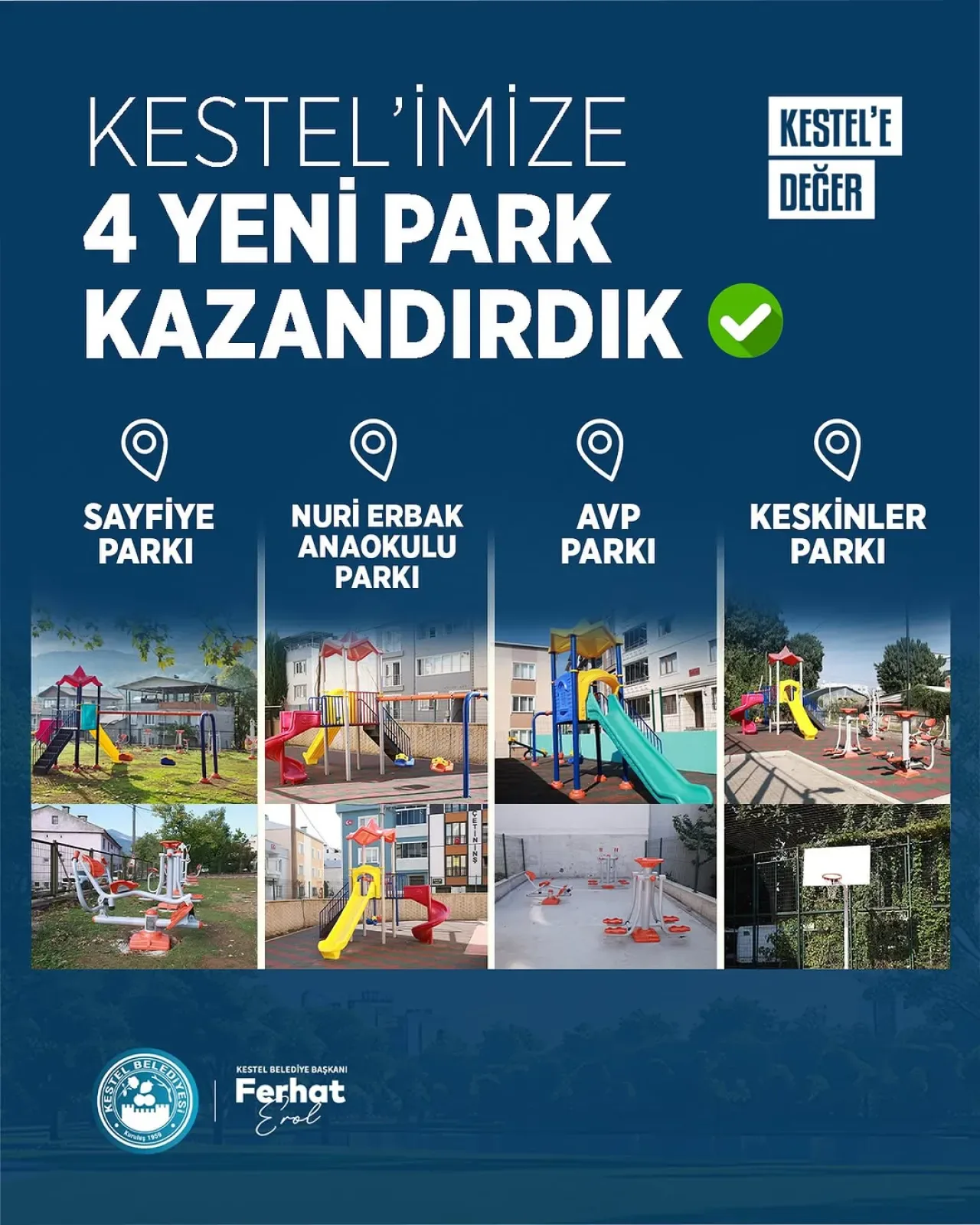 Kestel Belediyesi, İlçeye 4 Yeni Park Kazandırdı Kestel Belediyesi, İlçeye 4 Yeni Park Kazandırdı
