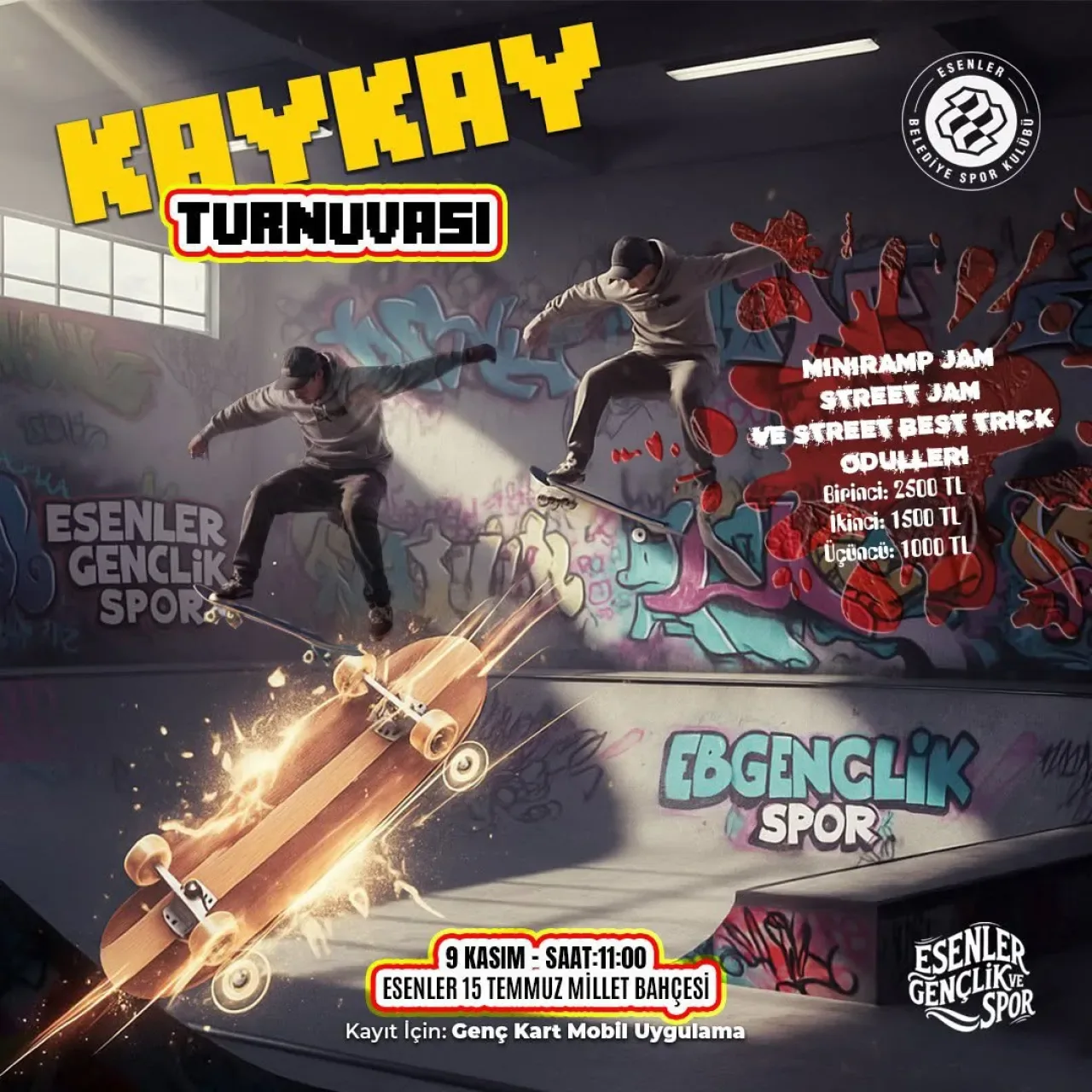Esenler'de İlk Kez Kaykay Turnuvası Düzenleniyor Esenler'de İlk Kez Kaykay Turnuvası Düzenleniyor