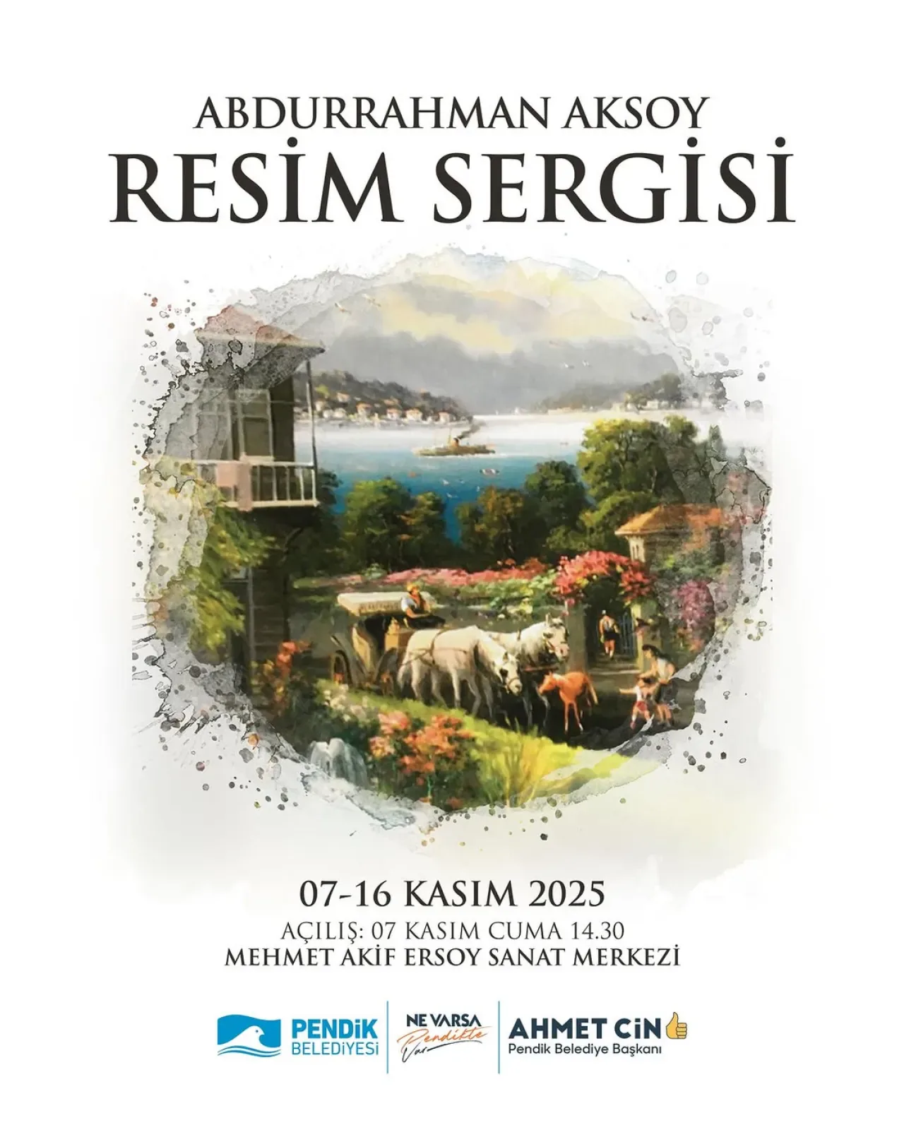 Abdurrahman Aksoy'un Resim Sergisi Pendik'te Sanatseverlerle Buluşuyor Abdurrahman Aksoy'un Resim Sergisi Pendik'te Sanatseverlerle Buluşuyor