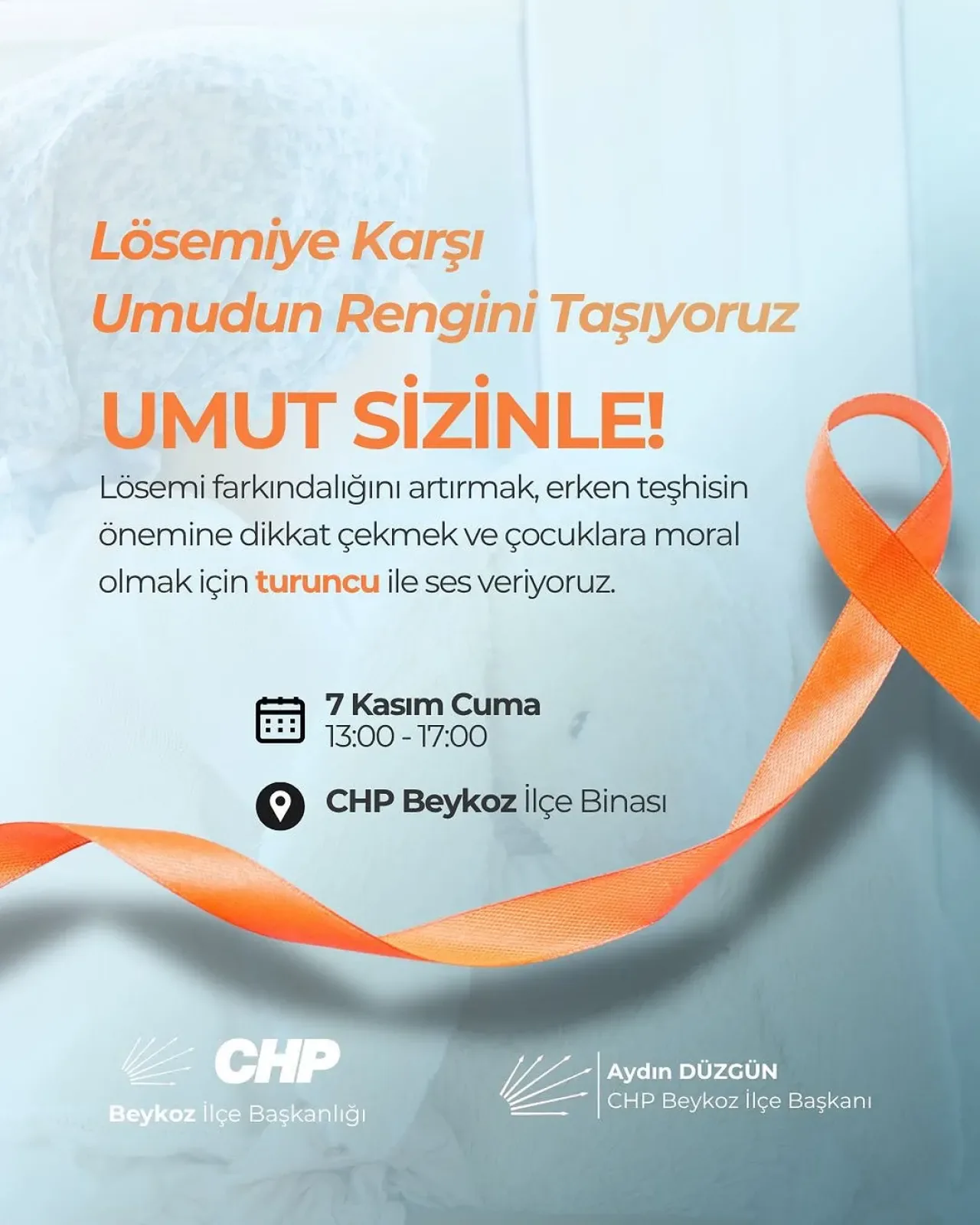 CHP Beykoz İlçe Başkanlığı Lösemi Farkındalığı İçin Buluşuyor CHP Beykoz İlçe Başkanlığı Lösemi Farkındalığı İçin Buluşuyor