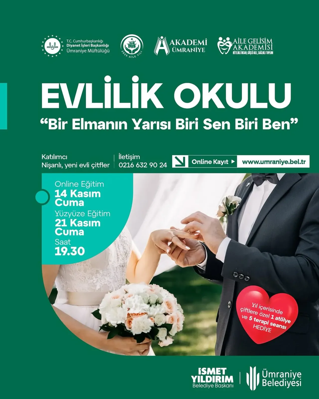 Ümraniye'de Evlilik Okulu Kayıtları Başladı Ümraniye'de Evlilik Okulu Kayıtları Başladı