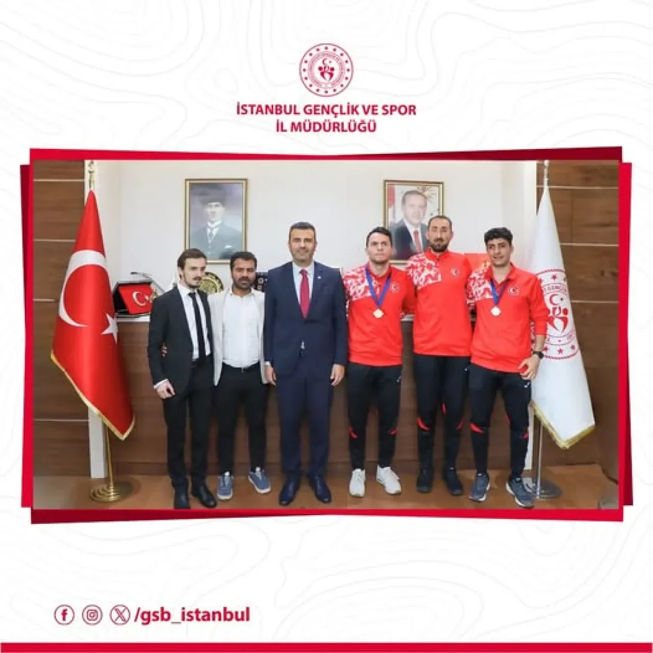 Türkiye Golbol Erkek Milli Takımı, İstanbul Gençlik ve Spor İl Müdürlüğü'nü Ziyaret Etti Türkiye Golbol Erkek Milli Takımı, İstanbul Gençlik ve Spor İl Müdürlüğü'nü Ziyaret Etti