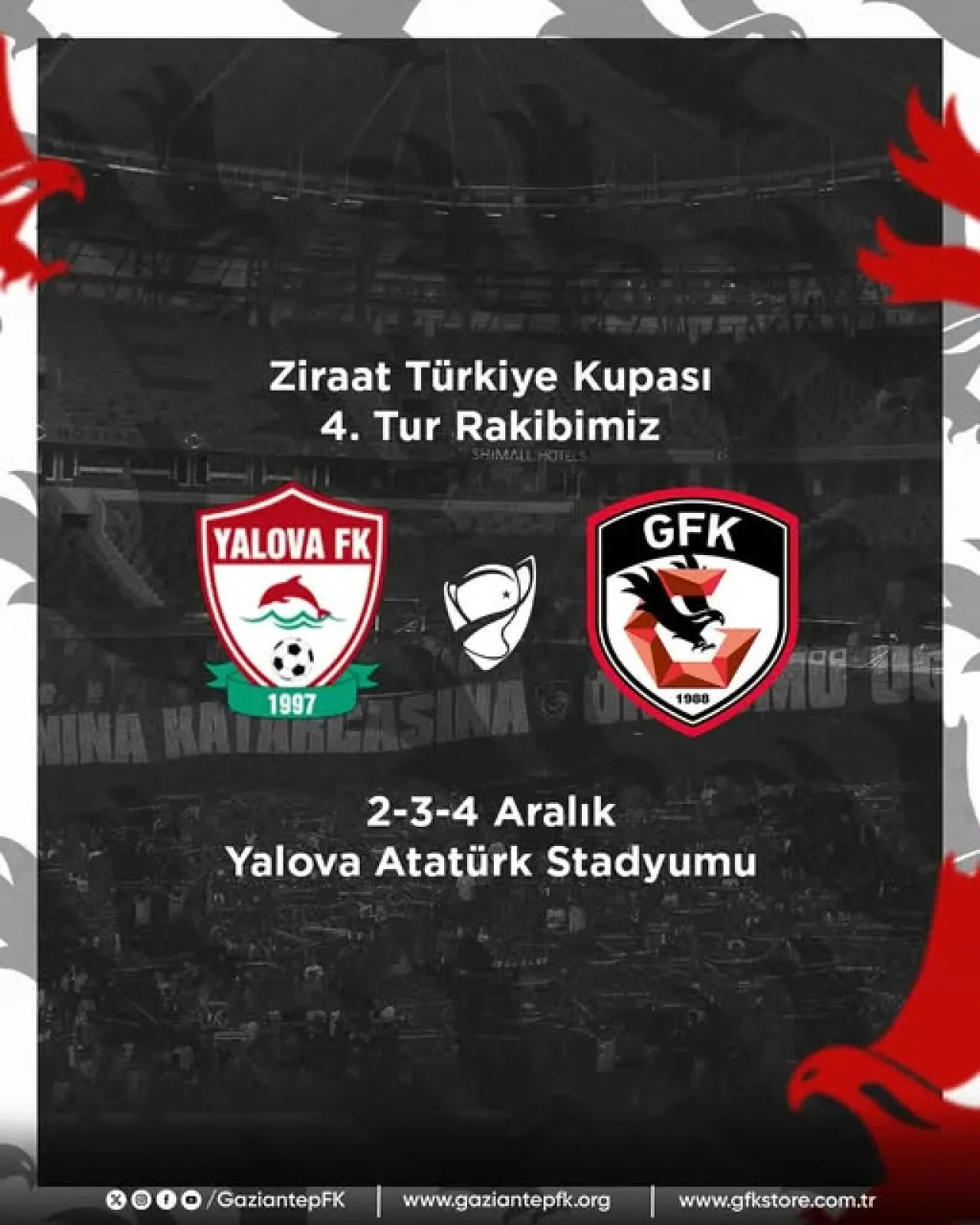 Gaziantep FK, Ziraat Türkiye Kupası'nda Yalova FK ile Karşılaşacak Gaziantep FK, Ziraat Türkiye Kupası'nda Yalova FK ile Karşılaşacak