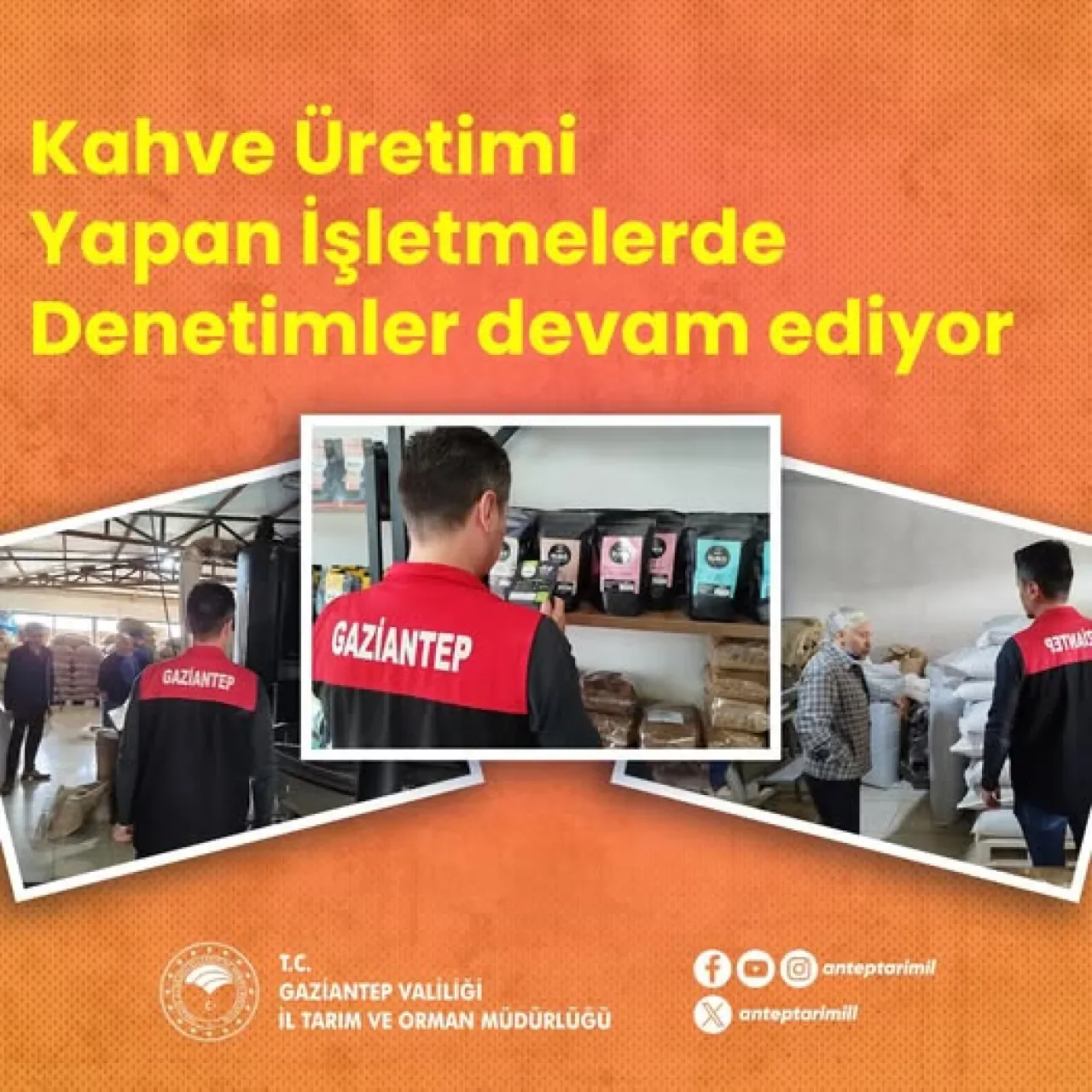 Gaziantep'te Kahve Üretimi Yapan İşletmelere Yönelik Gıda Denetimleri Sıkı Şekilde Sürüyor Gaziantep'te Kahve Üretimi Yapan İşletmelere Yönelik Gıda Denetimleri Sıkı Şekilde Sürüyor