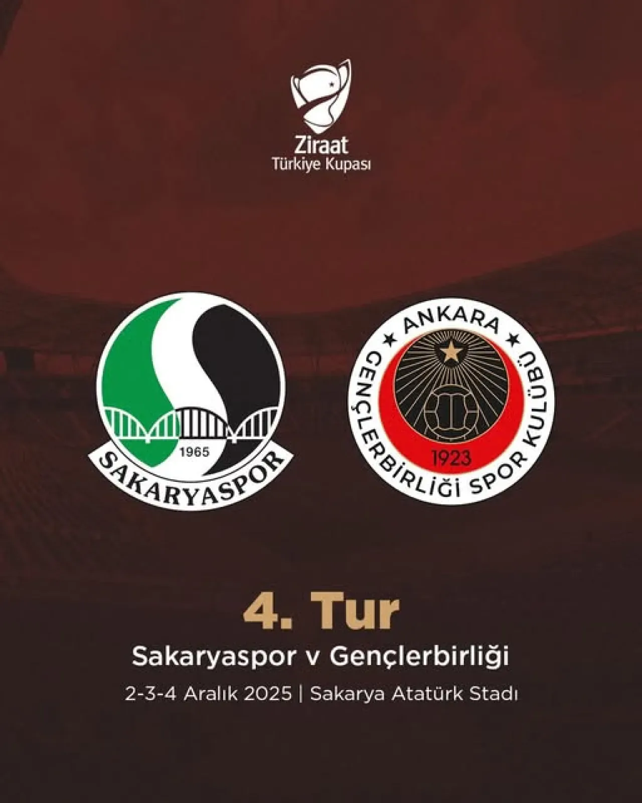 Gençlerbirliği'nin Ziraat Türkiye Kupası'ndaki Rakibi Sakaryaspor Oldu Gençlerbirliği'nin Ziraat Türkiye Kupası'ndaki Rakibi Sakaryaspor Oldu