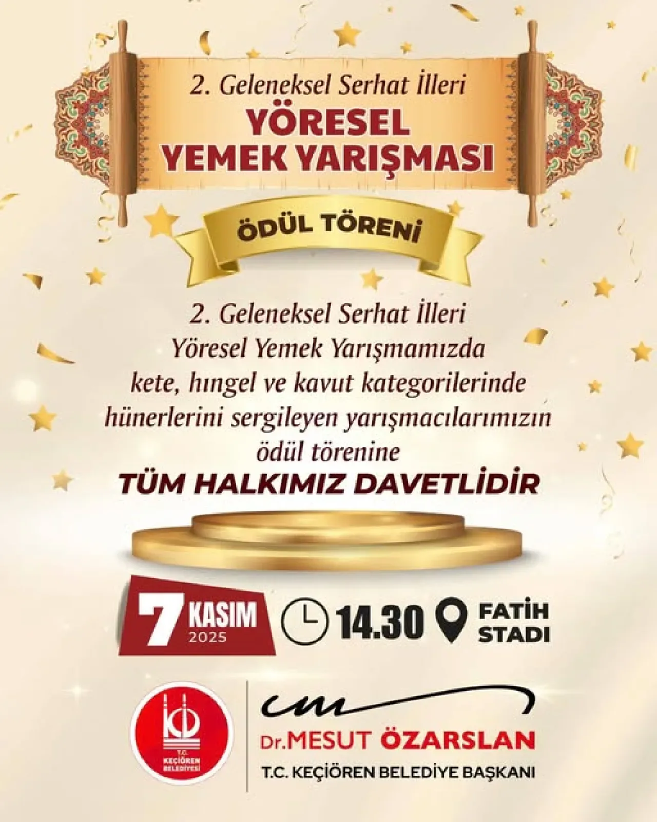 Keçiören'de Geleneksel Yemek Yarışması Ödül Töreni Keçiören'de Geleneksel Yemek Yarışması Ödül Töreni