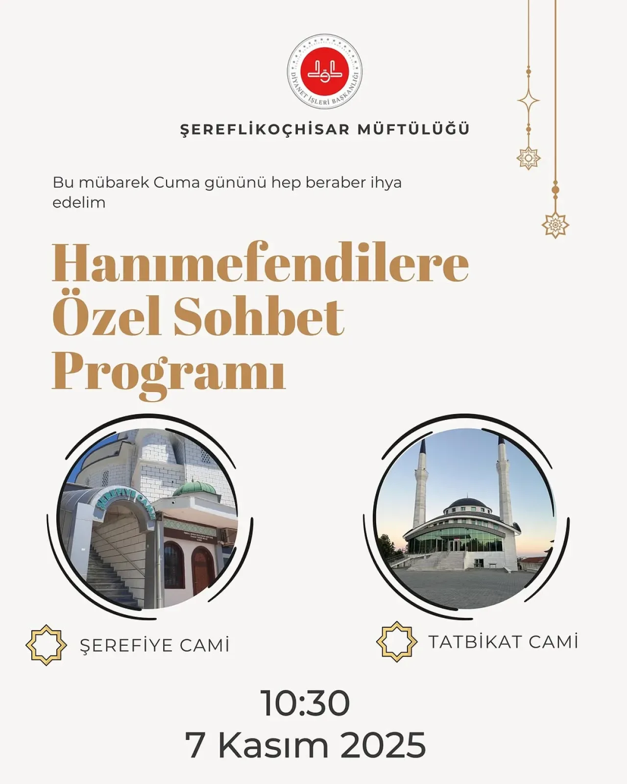 Şereflikoçhisar'da Hanımlara Özel Sohbet Programı Düzenleniyor Şereflikoçhisar'da Hanımlara Özel Sohbet Programı Düzenleniyor