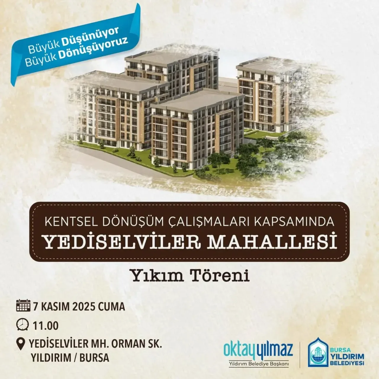 Yıldırım'da Kentsel Dönüşüm Rüzgarı: Yediselviler Mahallesi Yeni Hayatına Kavuşuyor Yıldırım'da Kentsel Dönüşüm Rüzgarı: Yediselviler Mahallesi Yeni Hayatına Kavuşuyor