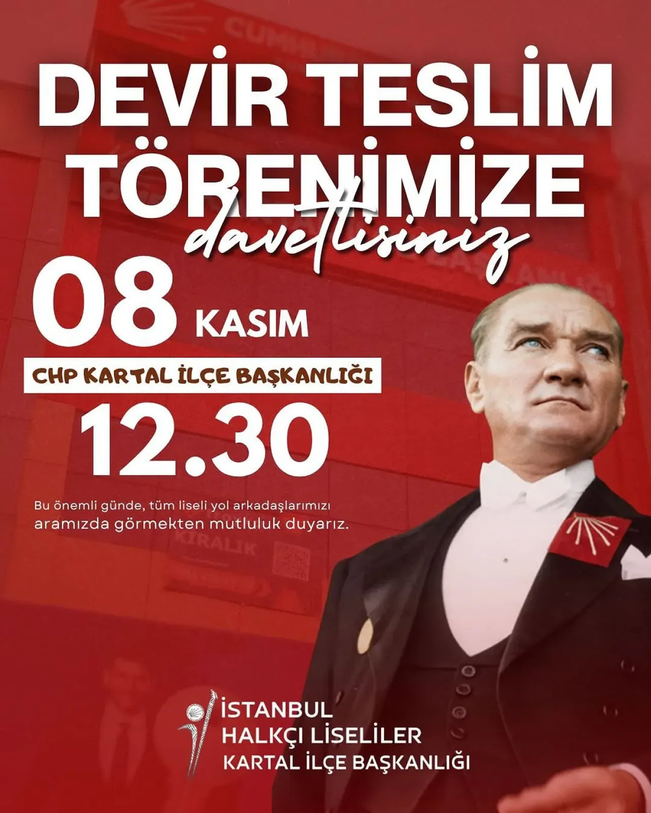CHP Kartal Gençlik Kolları'nda Yeni Dönem Başlıyor CHP Kartal Gençlik Kolları'nda Yeni Dönem Başlıyor