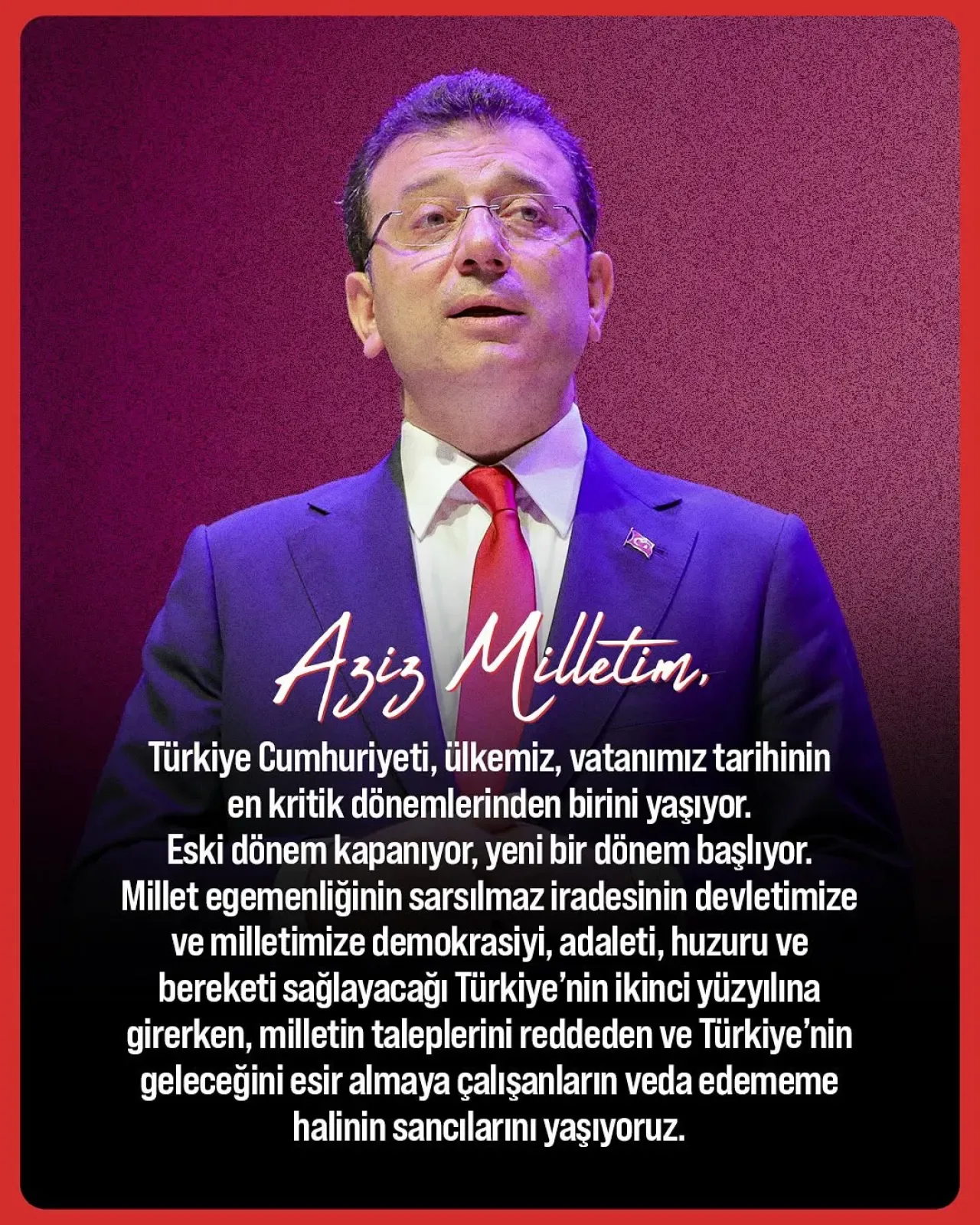 Ekrem İmamoğlu: "Adaletin En Kötüsü Geç Tecelli Edenidir" Ekrem İmamoğlu: "Adaletin En Kötüsü Geç Tecelli Edenidir"