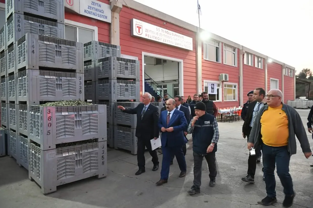 Balıkesir Valisi Ustaoğlu, Burhaniye'deki Zeytin Sıkma Tesisinde İncelemede Bulundu Balıkesir Valisi Ustaoğlu, Burhaniye'deki Zeytin Sıkma Tesisinde İncelemede Bulundu