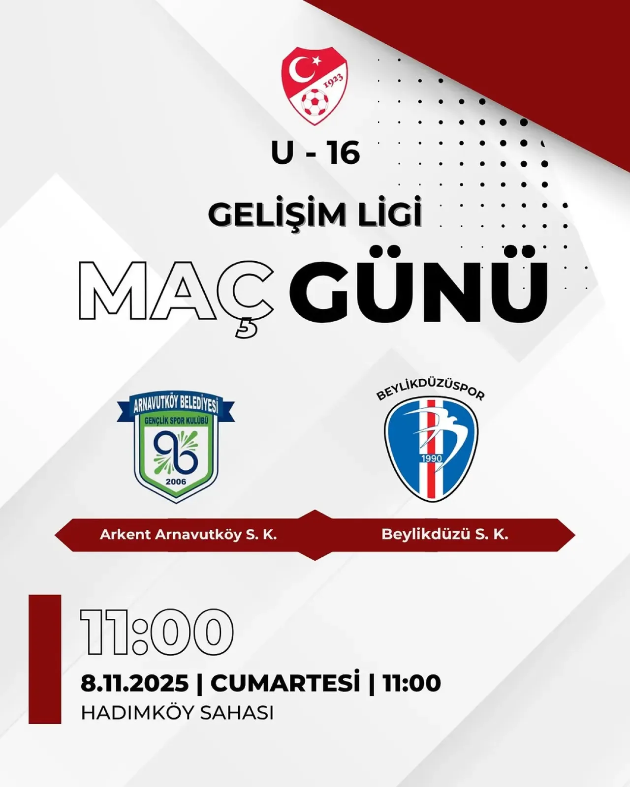 Beylikdüzü Spor Kulübü U16 Takımı, Gelişim Ligi'nde Sahada Beylikdüzü Spor Kulübü U16 Takımı, Gelişim Ligi'nde Sahada