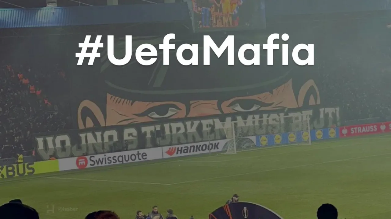 Fenerbahçe'nin Viktoria Plzen Maçında Irkçı Pankart Skandalı Fenerbahçe'nin Viktoria Plzen Maçında Irkçı Pankart Skandalı