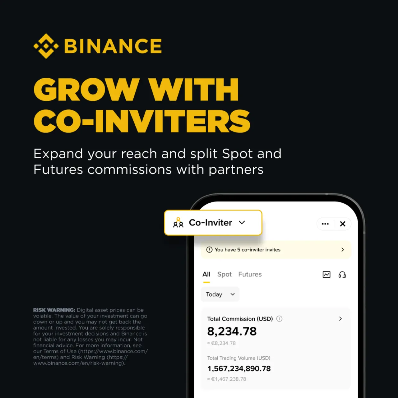 Binance, Yeni "Co-Inviter" Özelliği ile Komisyon Paylaşımını Kolaylaştırıyor Binance, Yeni "Co-Inviter" Özelliği ile Komisyon Paylaşımını Kolaylaştırıyor