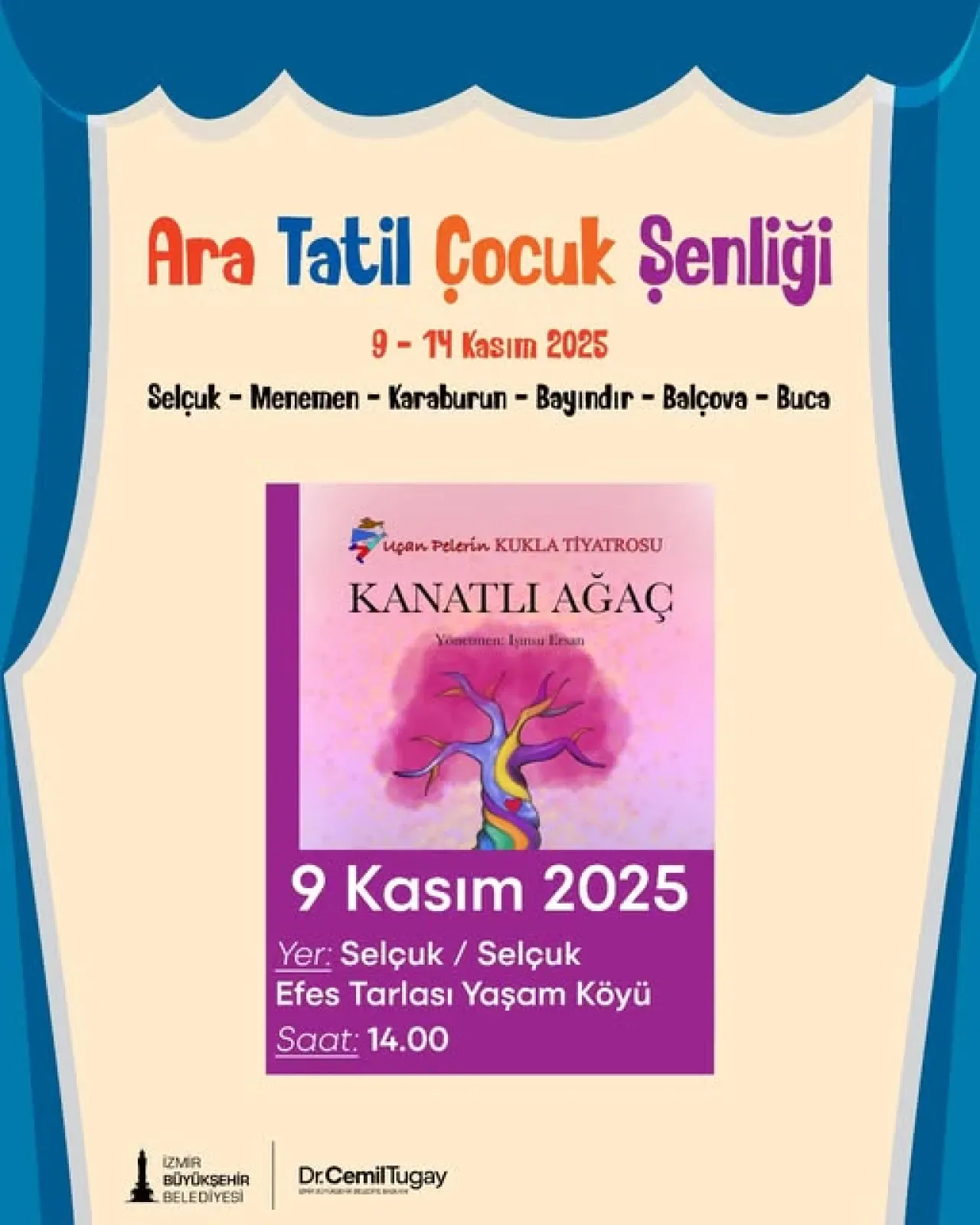 İzmir'de Çocuklar için Ara Tatil Şenliği: Ücretsiz Kukla Tiyatrosu İzmir'de Çocuklar için Ara Tatil Şenliği: Ücretsiz Kukla Tiyatrosu
