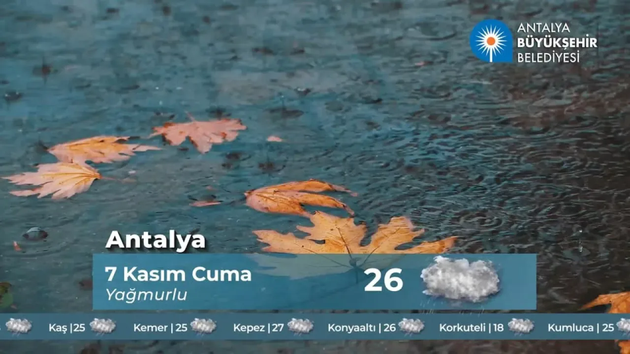 Antalya'da Cuma Günü Hava Durumu: Yağmur Bekleniyor Antalya'da Cuma Günü Hava Durumu: Yağmur Bekleniyor