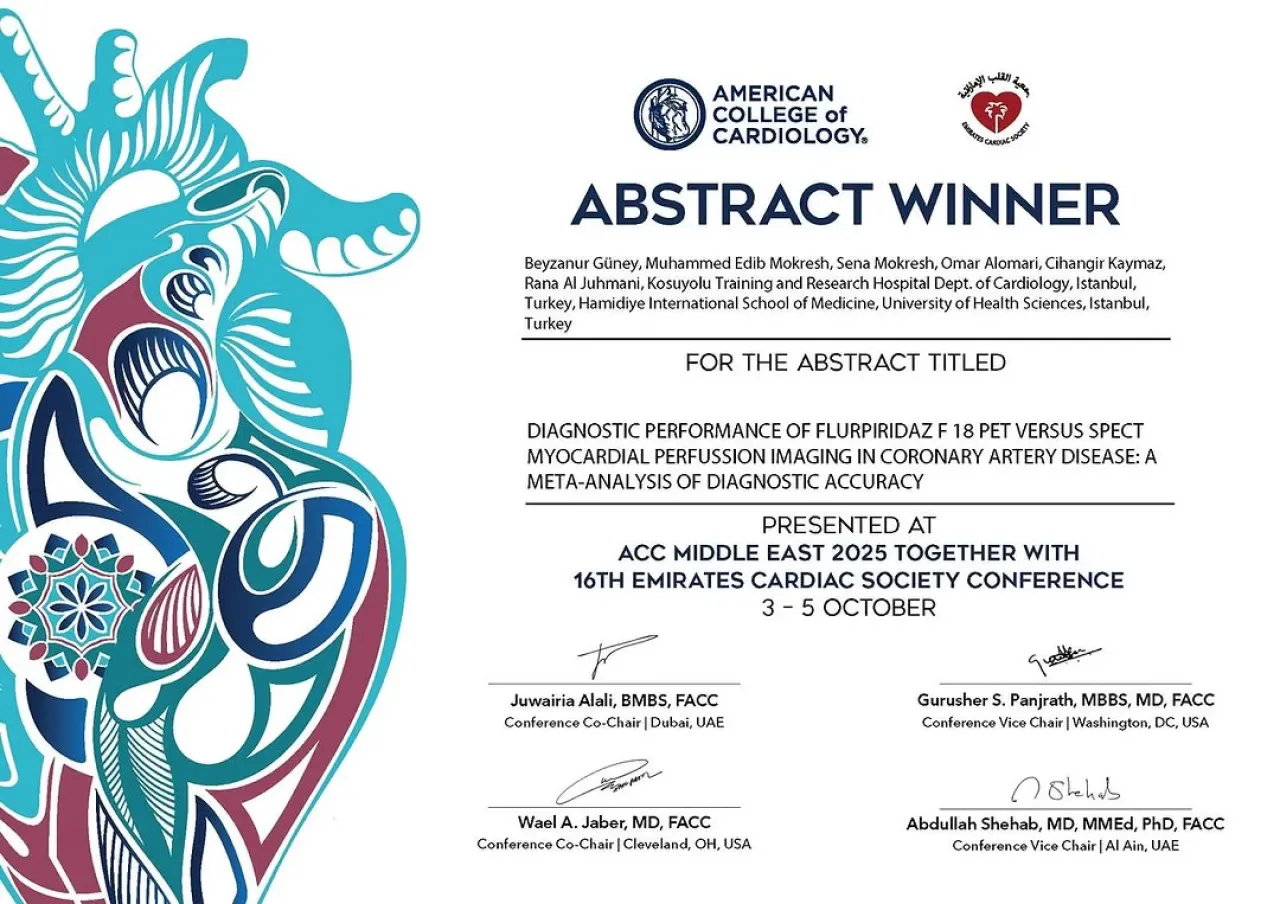 Sağlık Bilimleri Üniversitesi Öğrencileri ACC Kongresi'nde Abstract Winner Ödülü Kazandı Sağlık Bilimleri Üniversitesi Öğrencileri ACC Kongresi'nde Abstract Winner Ödülü Kazandı