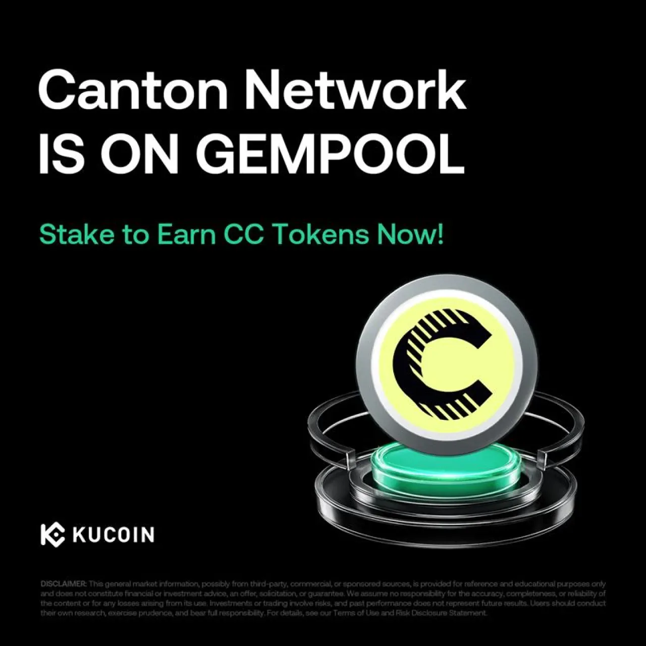 KuCoin GemPool, Canton Network (CC) Token Stake Havuzunu Başlattı KuCoin GemPool, Canton Network (CC) Token Stake Havuzunu Başlattı