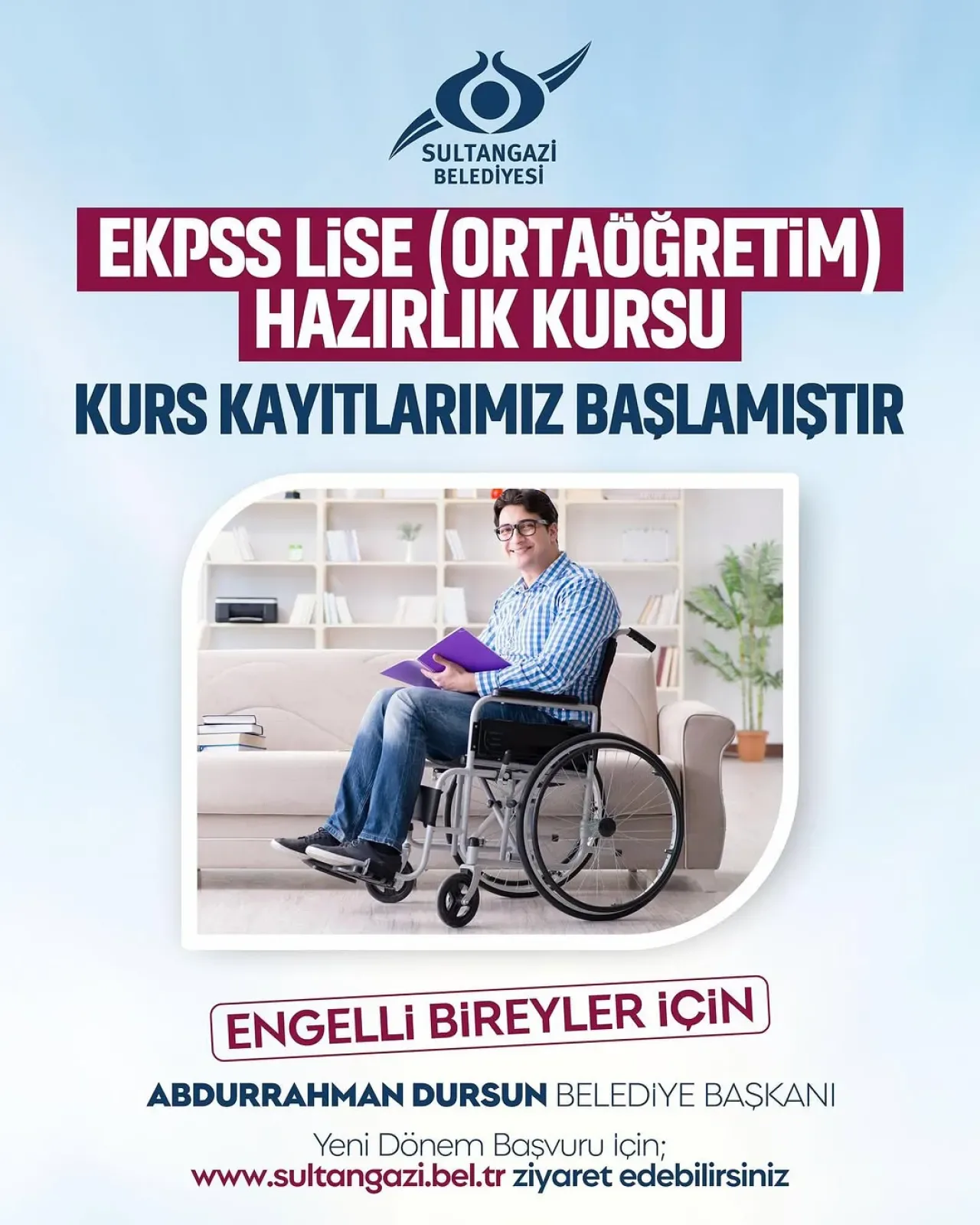 Engelli Bireyler İçin Ücretsiz EKPSS Hazırlık Kursu Başvuruları Başladı Engelli Bireyler İçin Ücretsiz EKPSS Hazırlık Kursu Başvuruları Başladı