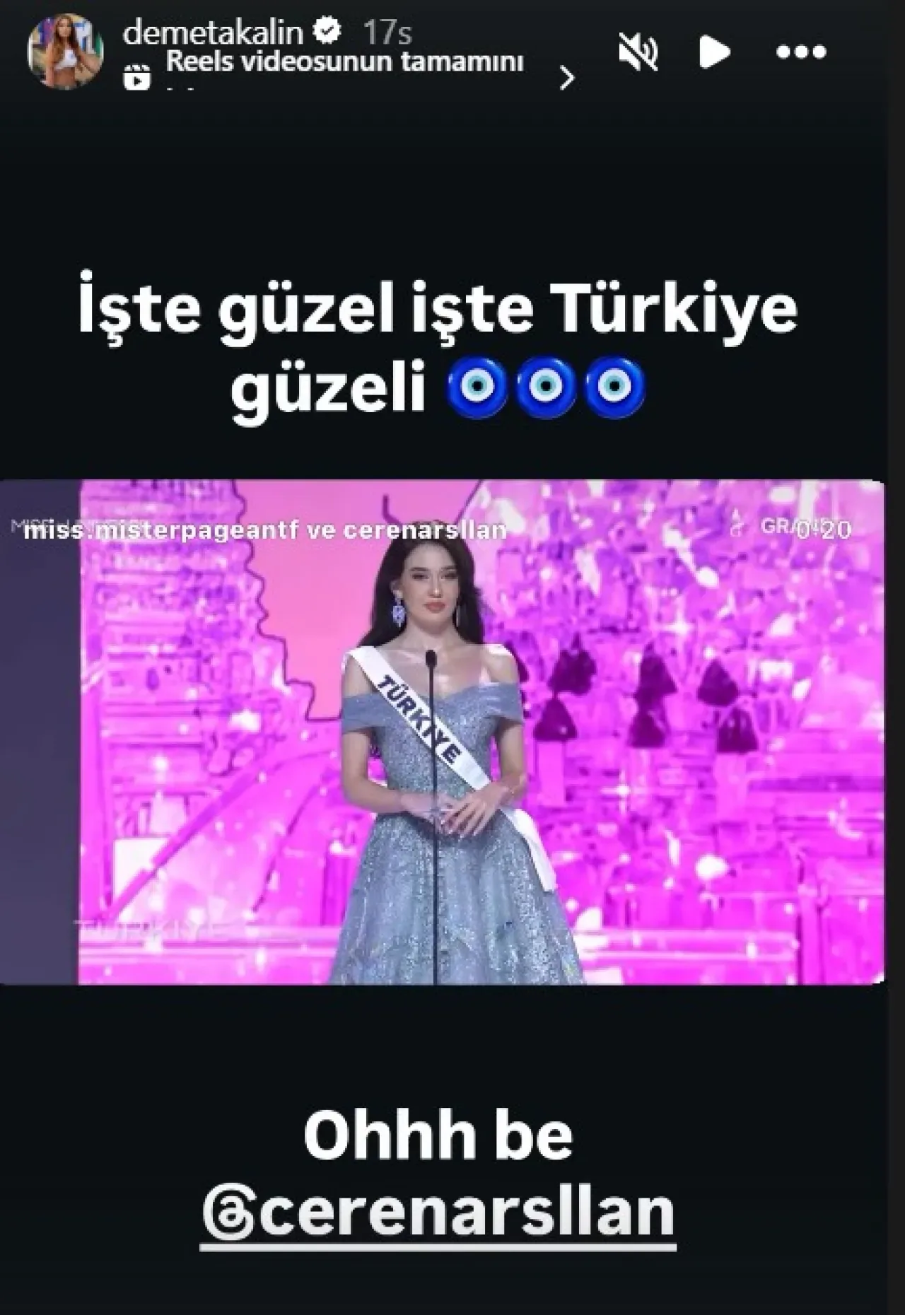 Demet Akalın, Kainat Güzeli Yarışmasında Türkiye'yi Temsil Edecek Ceren Arslan'a Destek Verdi Demet Akalın, Kainat Güzeli Yarışmasında Türkiye'yi Temsil Edecek Ceren Arslan'a Destek Verdi
