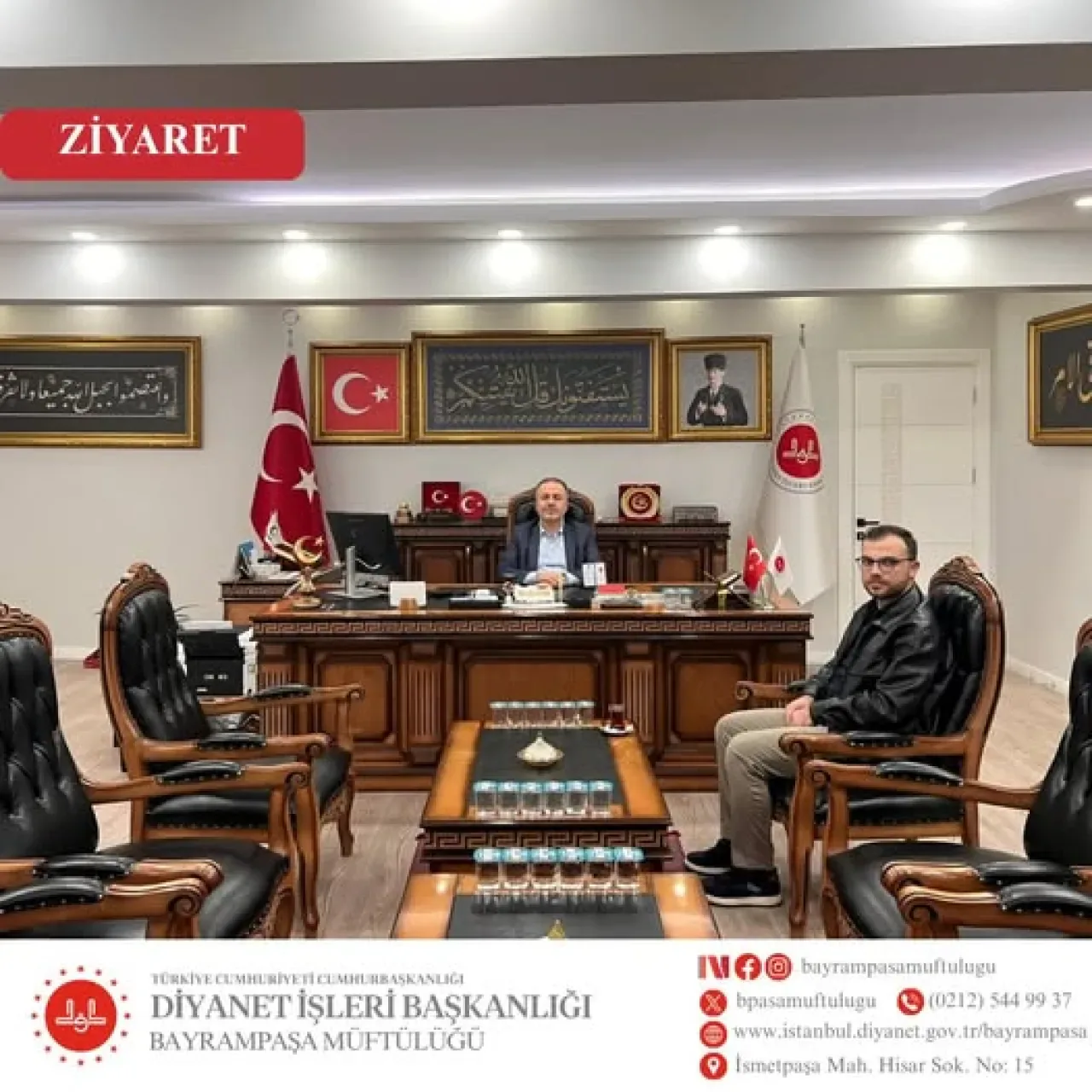 Yasin Karaman, Çamoluk İlçe Müftüsü Recep Eren'i Ziyaret Etti Yasin Karaman, Çamoluk İlçe Müftüsü Recep Eren'i Ziyaret Etti