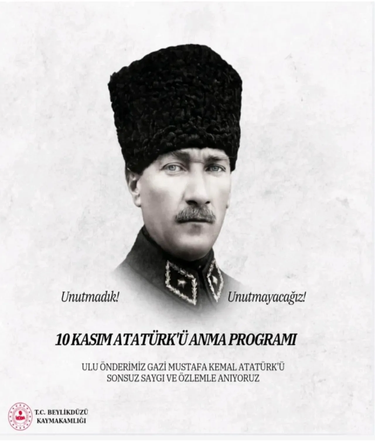 Beylikdüzü'nde 10 Kasım Atatürk'ü Anma Töreni Düzenlenecek Beylikdüzü'nde 10 Kasım Atatürk'ü Anma Töreni Düzenlenecek