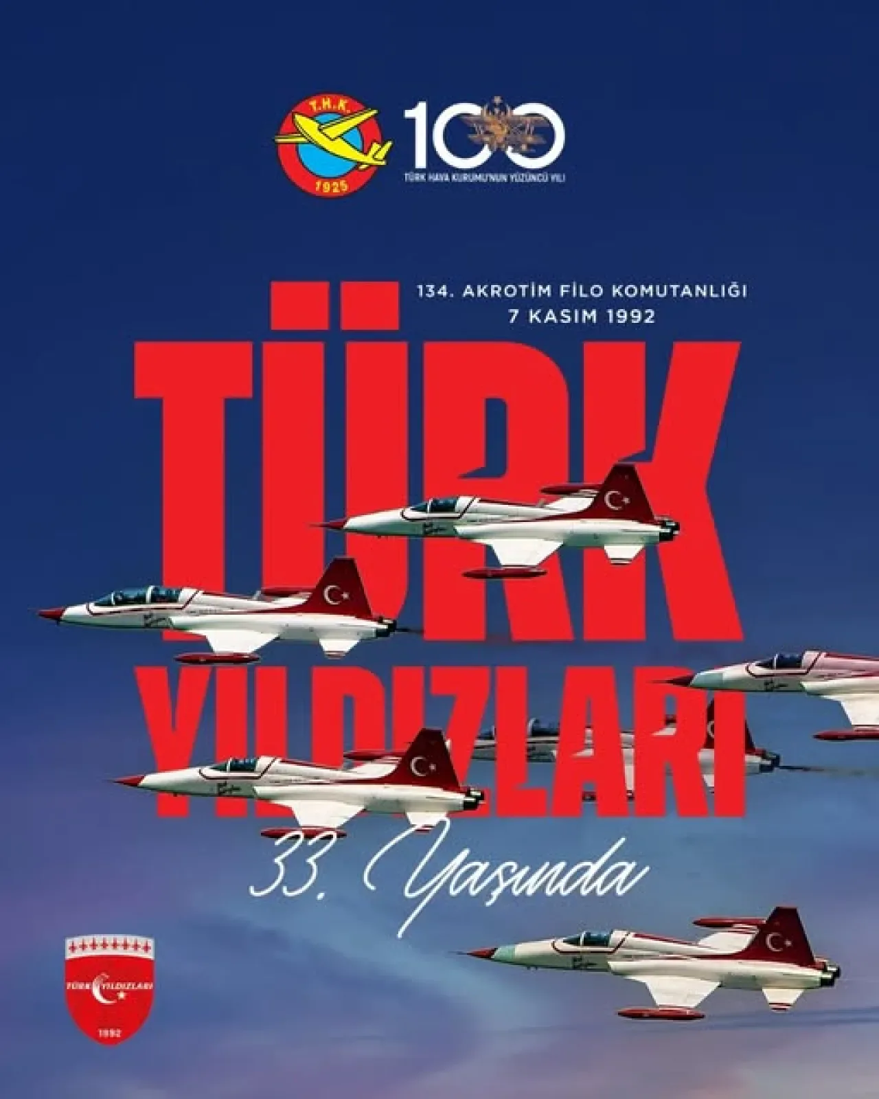 Türk Yıldızları 33. Yılında Gururla Gökyüzünü Süslemeye Devam Ediyor Türk Yıldızları 33. Yılında Gururla Gökyüzünü Süslemeye Devam Ediyor