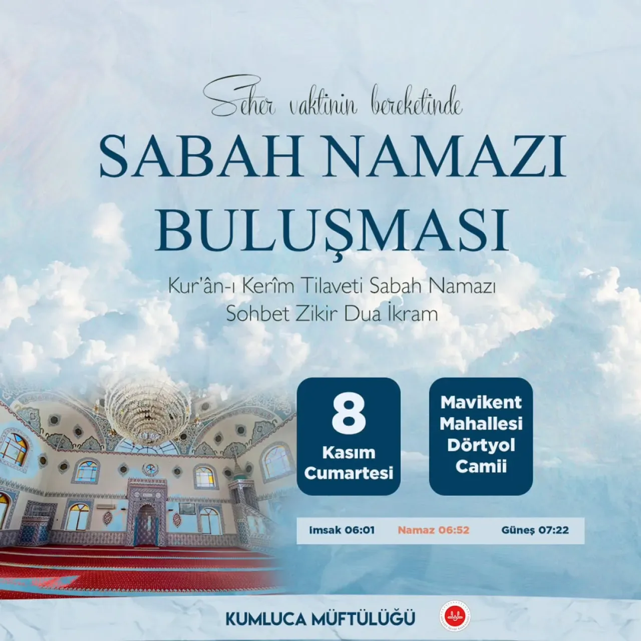 Kumluca Müftülüğü Sabah Namazı Buluşmalarıyla Cemaati Kaynaştırıyor Kumluca Müftülüğü Sabah Namazı Buluşmalarıyla Cemaati Kaynaştırıyor
