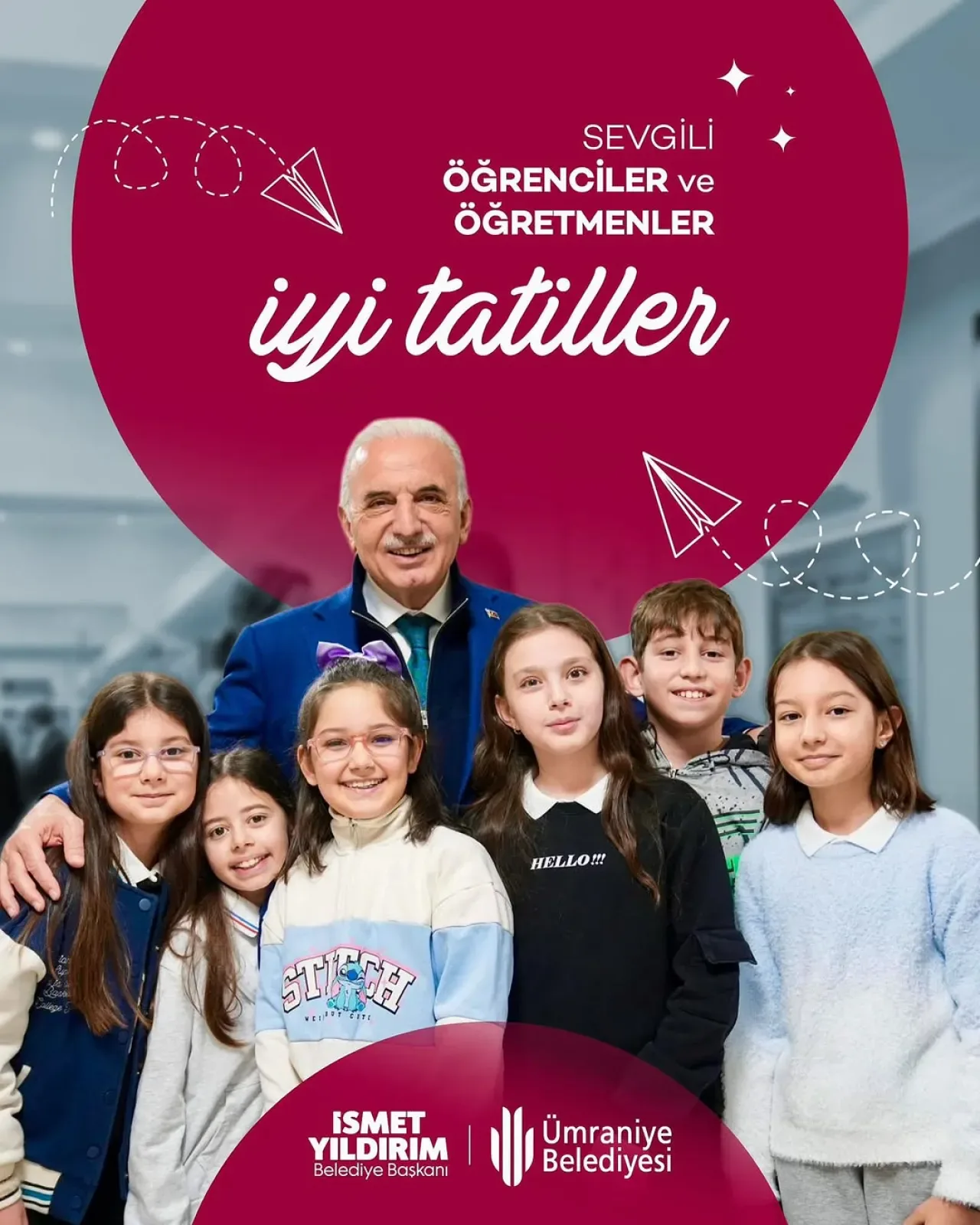 Ümraniye Belediyesi'nden Öğrencilere Karne Tatili Mesajı: "Tatili Keyifle Geçirin, Kitaplardan Uzak Kalmayın" Ümraniye Belediyesi'nden Öğrencilere Karne Tatili Mesajı: "Tatili Keyifle Geçirin, Kitaplardan Uzak Kalmayın"
