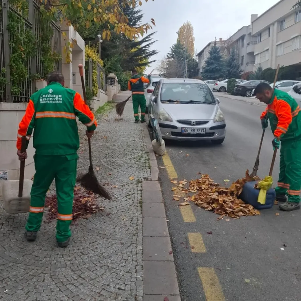 Çankaya'da Yaprak Temizliği, Altyapı Tıkanıklığını ve Taşkınları Önlüyor Çankaya'da Yaprak Temizliği, Altyapı Tıkanıklığını ve Taşkınları Önlüyor