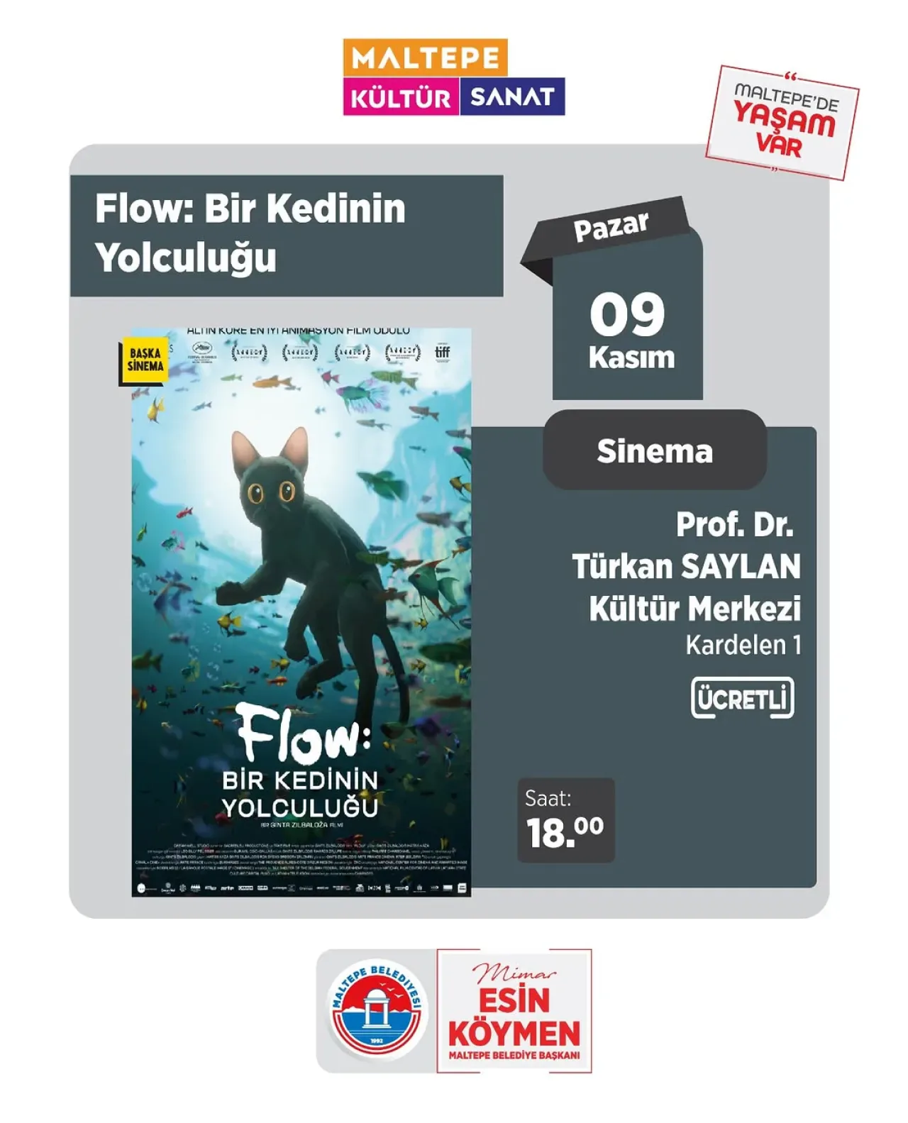 Maltepe'de Kasım Ayında Başka Sinema ile Özel Film Gösterimleri Maltepe'de Kasım Ayında Başka Sinema ile Özel Film Gösterimleri