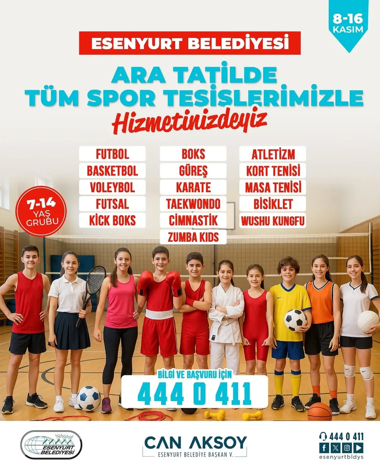 Esenyurt'ta Çocuklar İçin Ücretsiz Spor Okulları Ara Tatilde Açılıyor Esenyurt'ta Çocuklar İçin Ücretsiz Spor Okulları Ara Tatilde Açılıyor