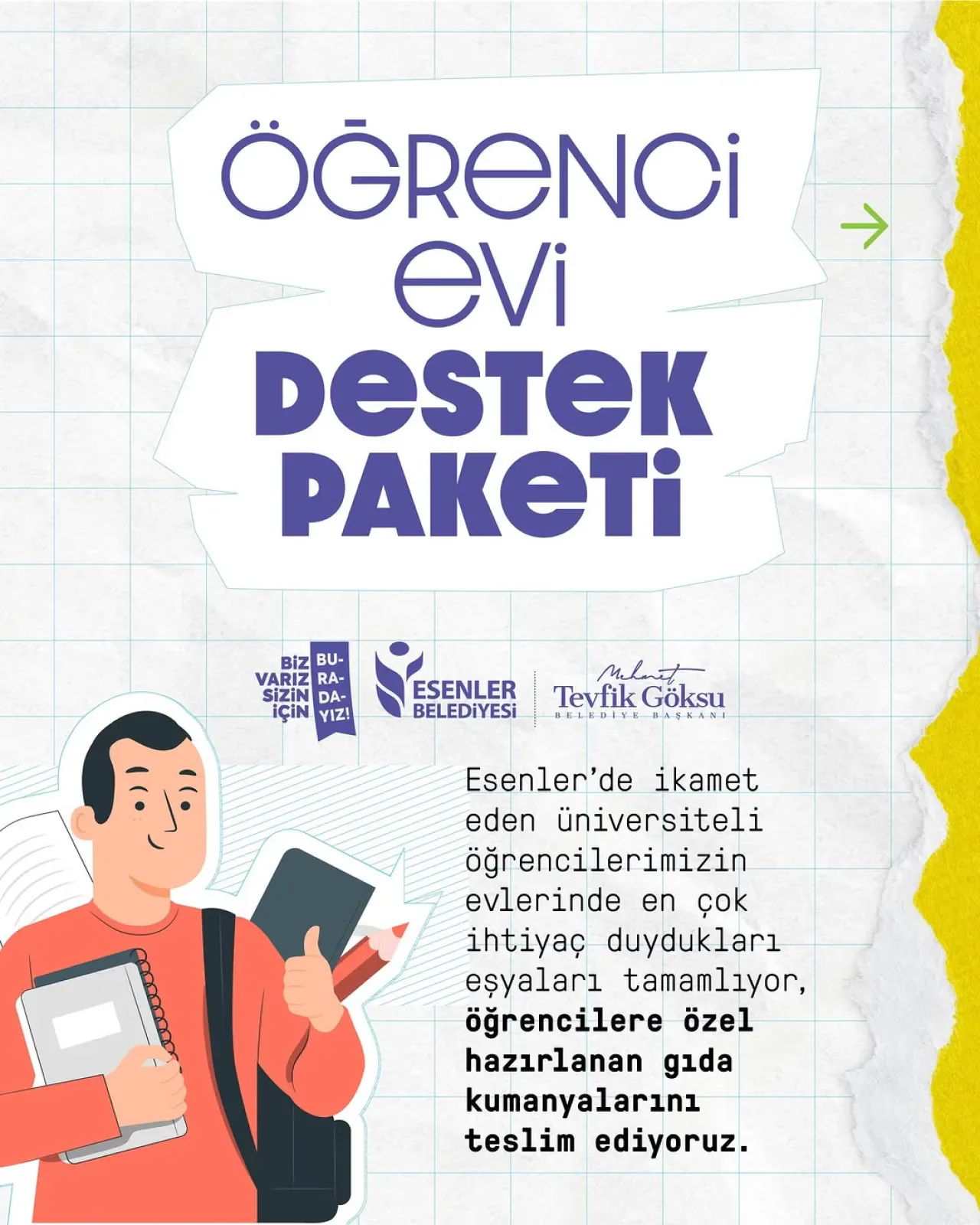 Esenler'de Öğrenci Evleri İçin Destek Paketi Başvuruları Sürüyor Esenler'de Öğrenci Evleri İçin Destek Paketi Başvuruları Sürüyor