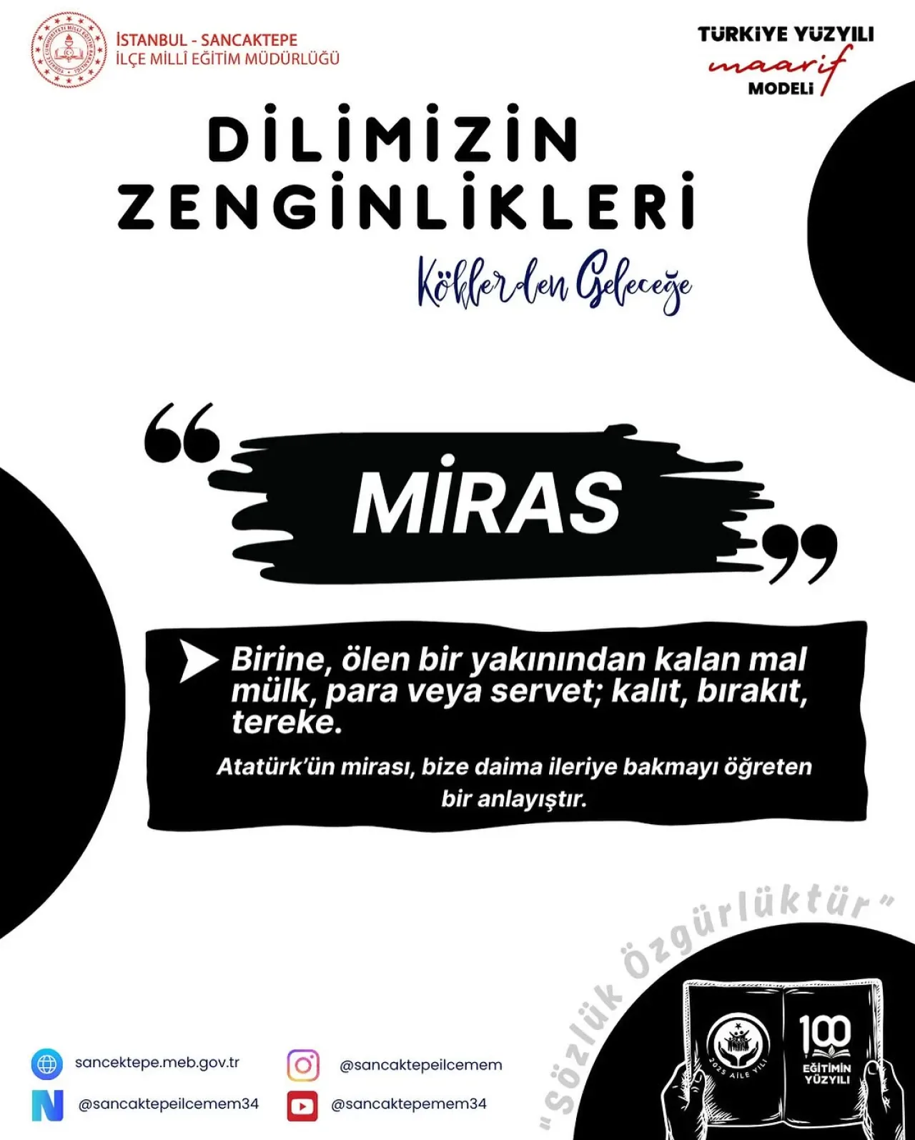 Sancaktepe'de "Dilimizin Zenginlikleri Projesi" ile Günlük Kelime Etkinliği Başladı Sancaktepe'de "Dilimizin Zenginlikleri Projesi" ile Günlük Kelime Etkinliği Başladı