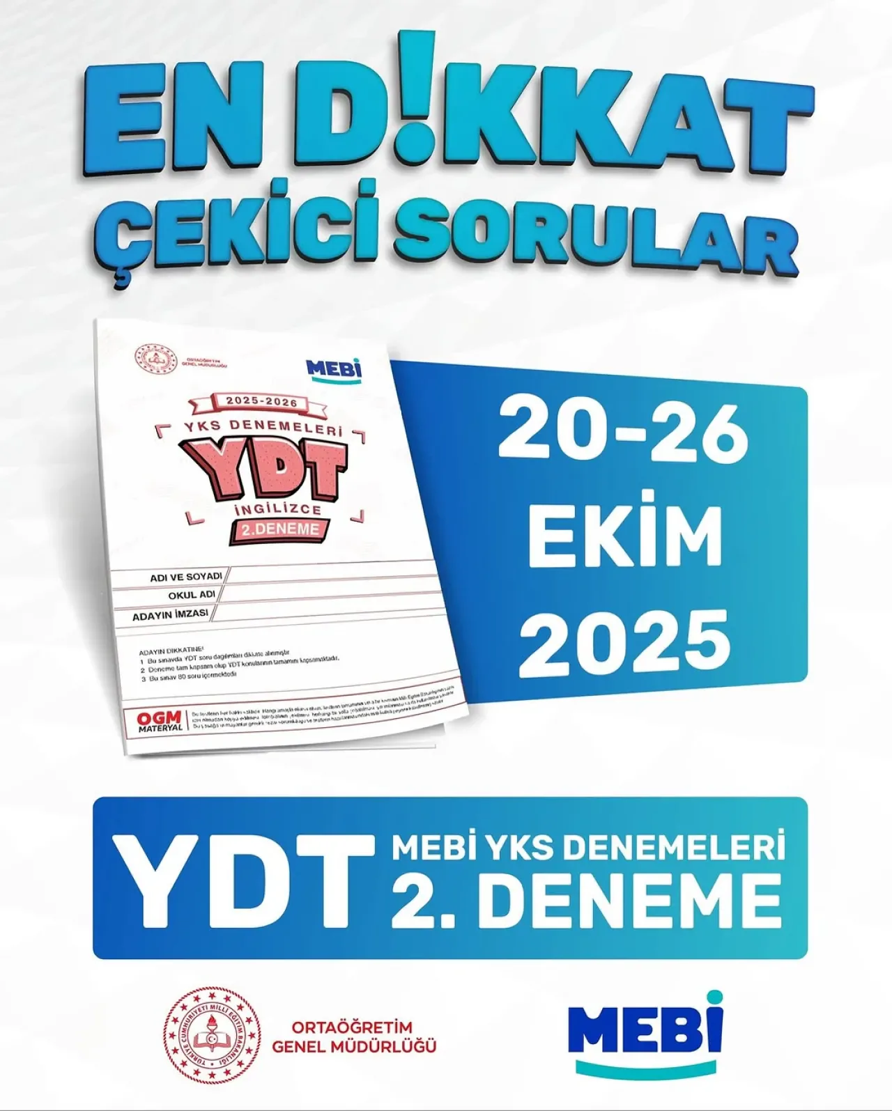 MEB YDT ve YKS'de Dikkat Çeken Sorulara İlişkin Açıklama Yaptı MEB YDT ve YKS'de Dikkat Çeken Sorulara İlişkin Açıklama Yaptı