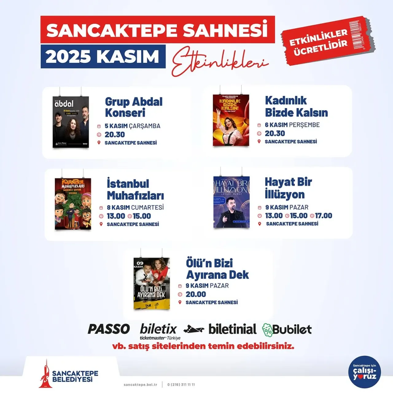 Sancaktepe Sahnesi Kasım Ayında Sanatseverlerle Buluşuyor Sancaktepe Sahnesi Kasım Ayında Sanatseverlerle Buluşuyor