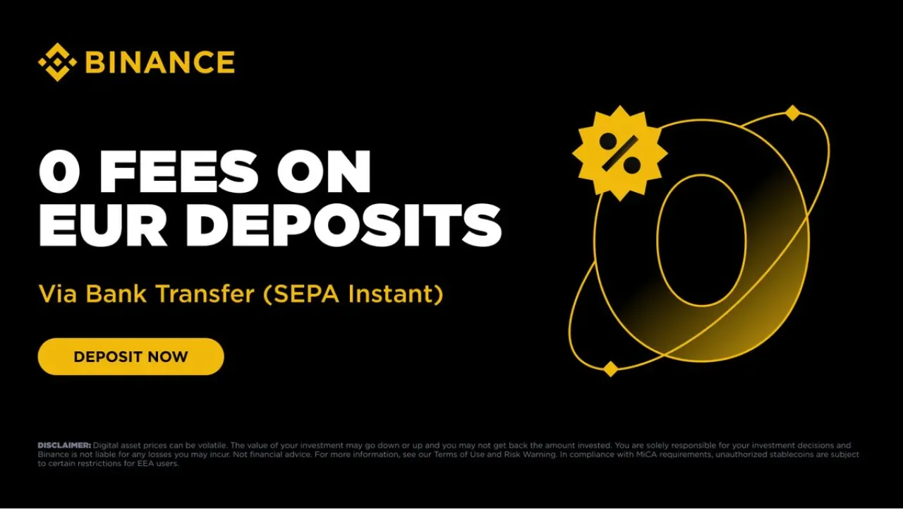 Binance, Avrupa Ekonomik Alanı Kullanıcıları için SEPA Anlık EUR Yatırım Ücretlerini Kaldırdı Binance, Avrupa Ekonomik Alanı Kullanıcıları için SEPA Anlık EUR Yatırım Ücretlerini Kaldırdı