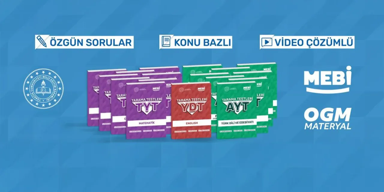 MEB, YKS Hazırlığı İçin Ücretsiz Tarama Testleri Kitaplarını Yayımladı MEB, YKS Hazırlığı İçin Ücretsiz Tarama Testleri Kitaplarını Yayımladı