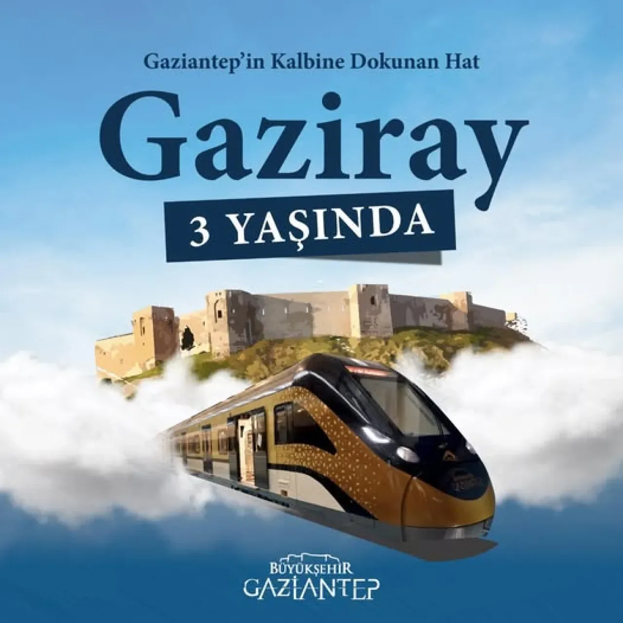 Gaziantep'in Raylı Ulaşım Sistemi GAZİRAY 3 Yaşına Bastı Gaziantep'in Raylı Ulaşım Sistemi GAZİRAY 3 Yaşına Bastı