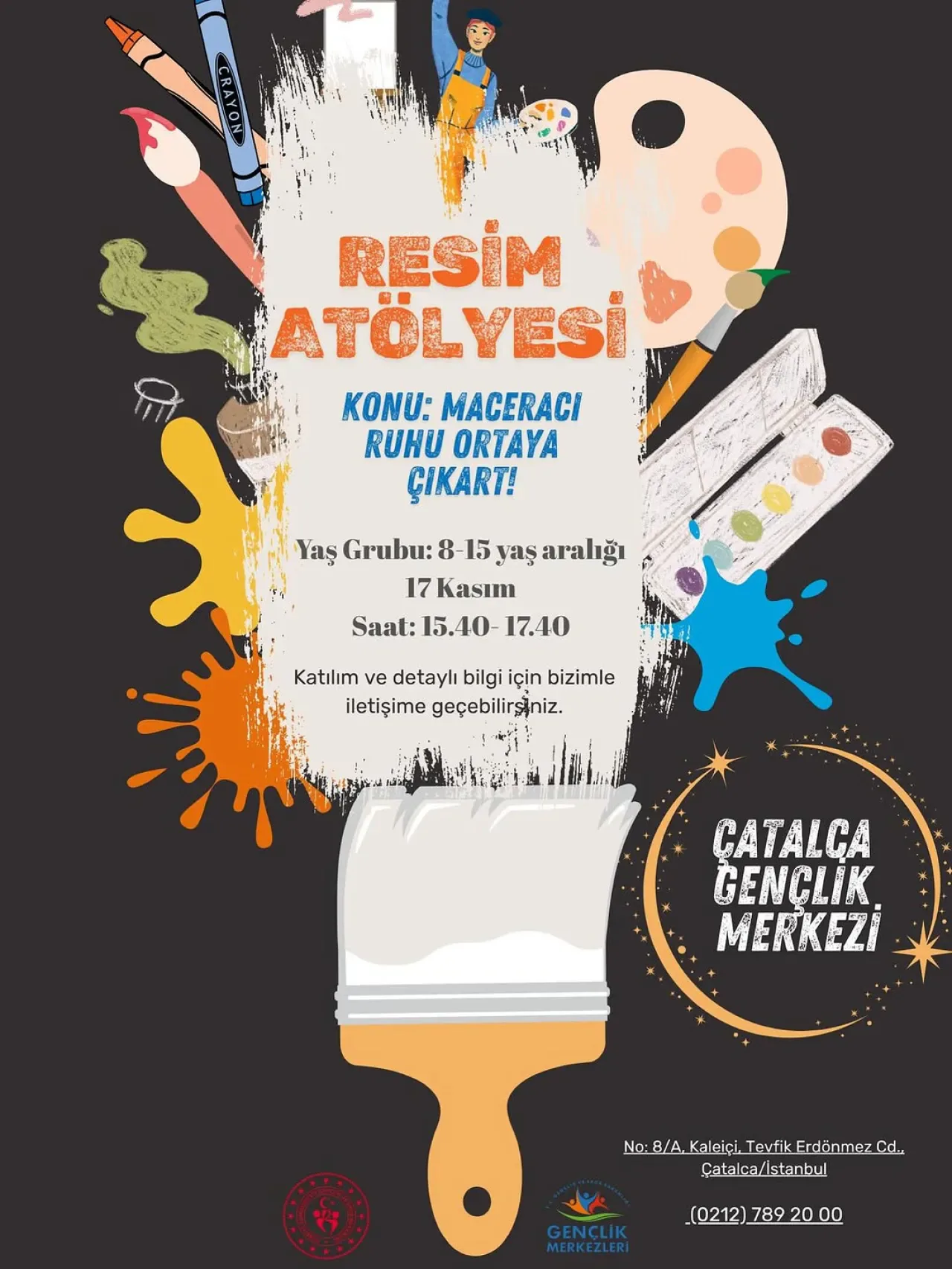Çatalca Gençlik Merkezi'nde Ücretsiz Resim Atölyesi Başlıyor Çatalca Gençlik Merkezi'nde Ücretsiz Resim Atölyesi Başlıyor