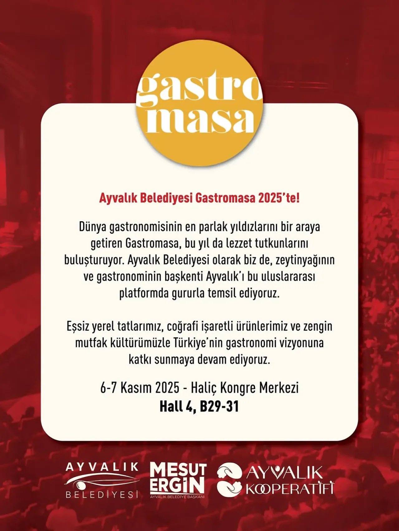 Ayvalık, Gastromasa 2025'te Gastronomi Tutkunlarıyla Buluşacak Ayvalık, Gastromasa 2025'te Gastronomi Tutkunlarıyla Buluşacak