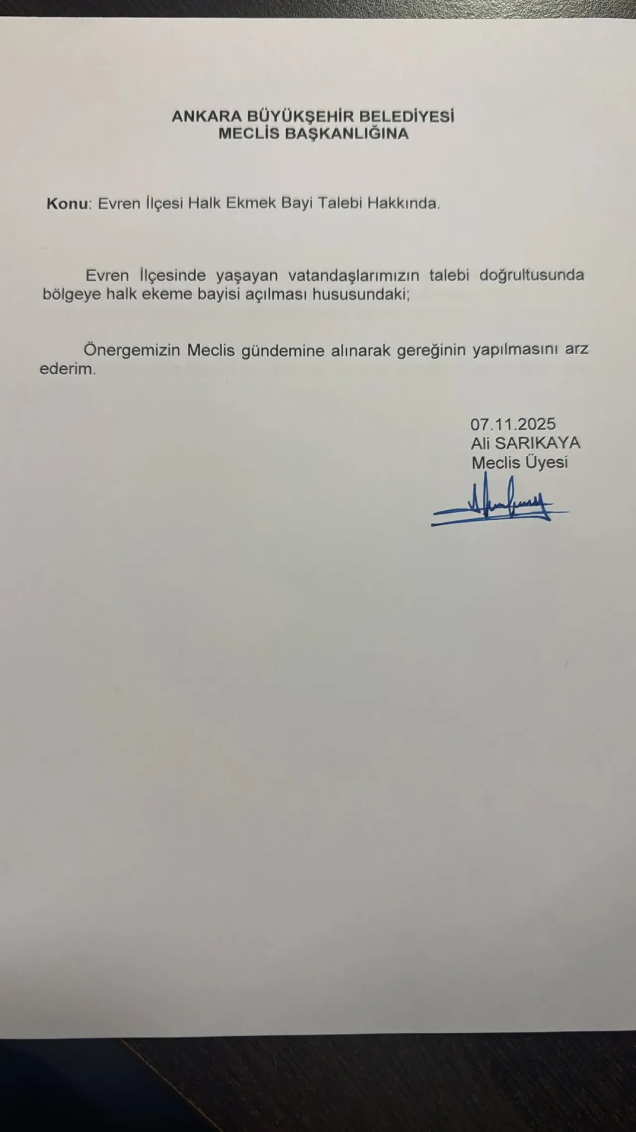 Evren İlçesine Halk Ekmek Bayisi Geliyor Evren İlçesine Halk Ekmek Bayisi Geliyor