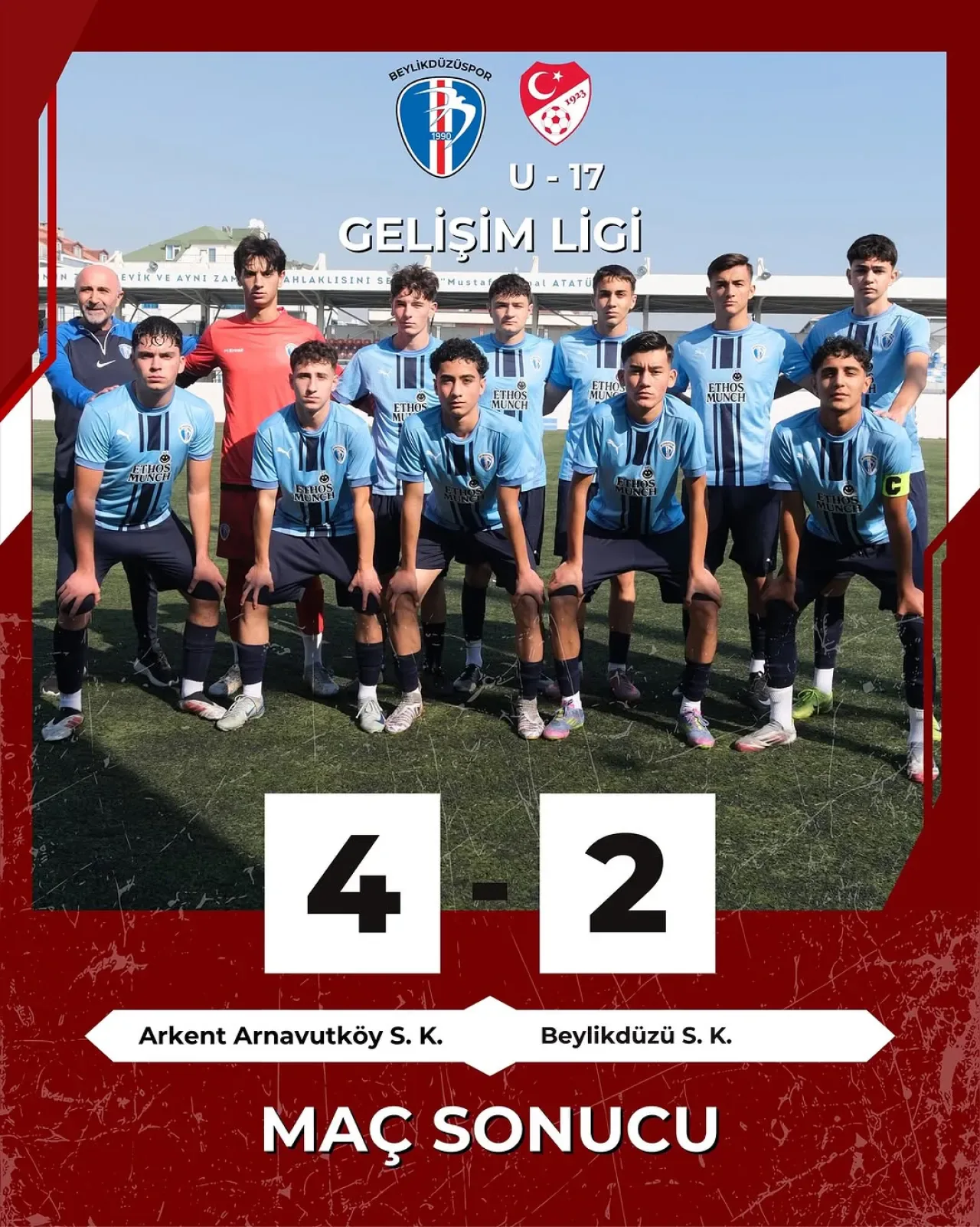Beylikdüzü Spor Kulübü U17 Takımı, Arnavutköy'e Mağlup Oldu Beylikdüzü Spor Kulübü U17 Takımı, Arnavutköy'e Mağlup Oldu