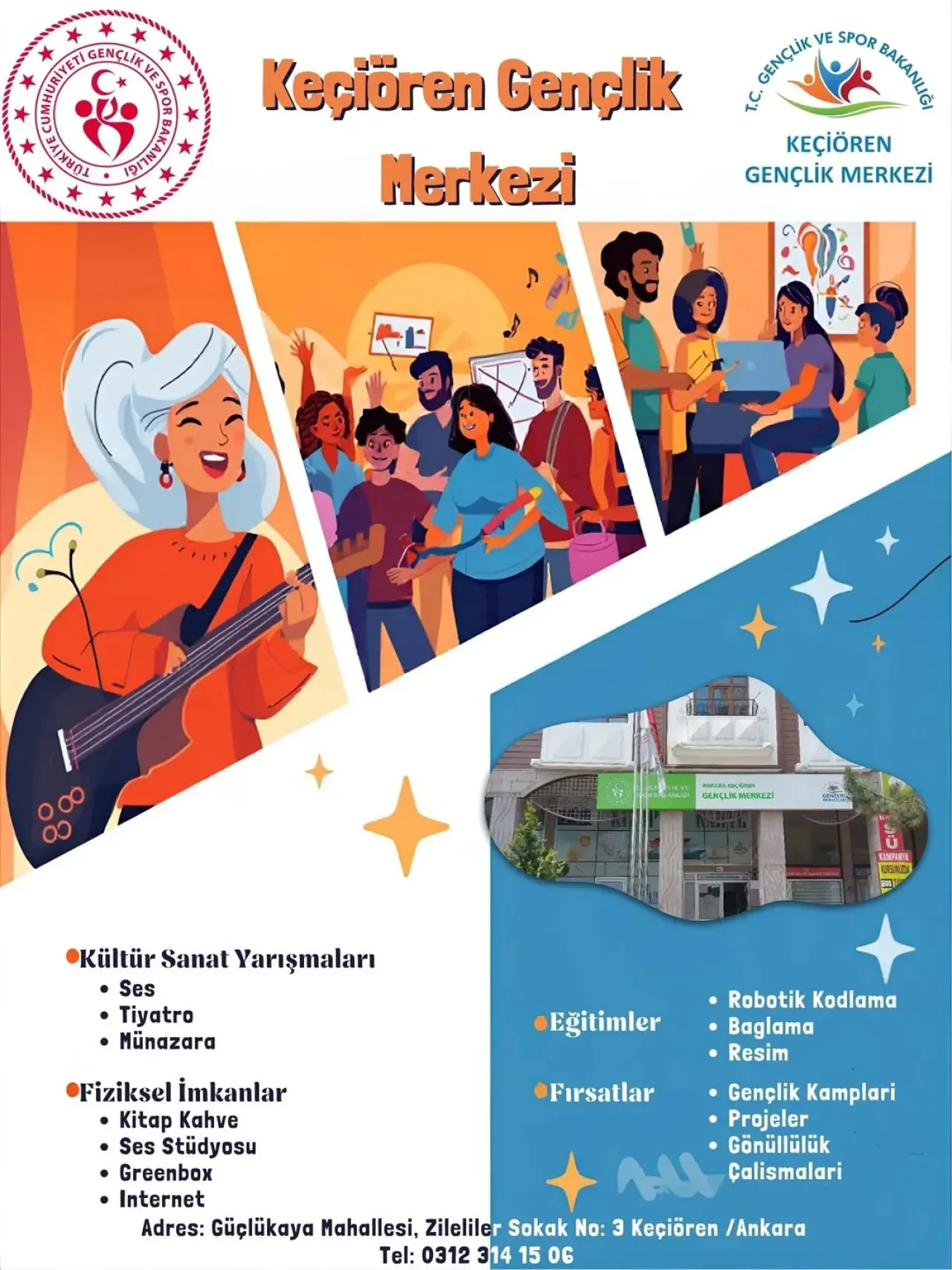 Keçiören Gençlik Merkezi Ücretsiz Üyelikle Gençlere Kucak Açıyor Keçiören Gençlik Merkezi Ücretsiz Üyelikle Gençlere Kucak Açıyor