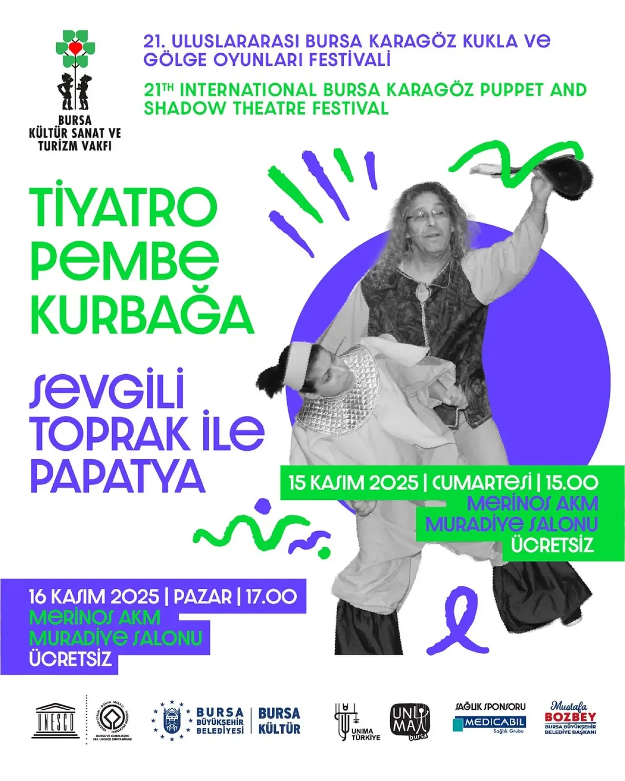 21. Uluslararası Bursa Karagöz Festivali, Muradiye Salonu'nda Ücretsiz Gösterilerle Devam Ediyor 21. Uluslararası Bursa Karagöz Festivali, Muradiye Salonu'nda Ücretsiz Gösterilerle Devam Ediyor