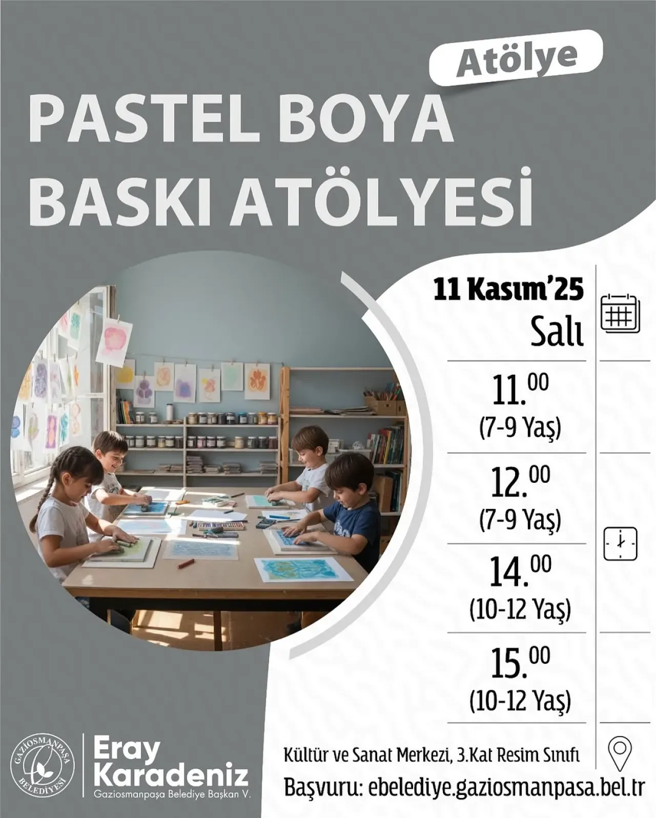 Gaziosmanpaşa'da Çocuklar İçin Pastel Boya Baskı Atölyesi Gaziosmanpaşa'da Çocuklar İçin Pastel Boya Baskı Atölyesi