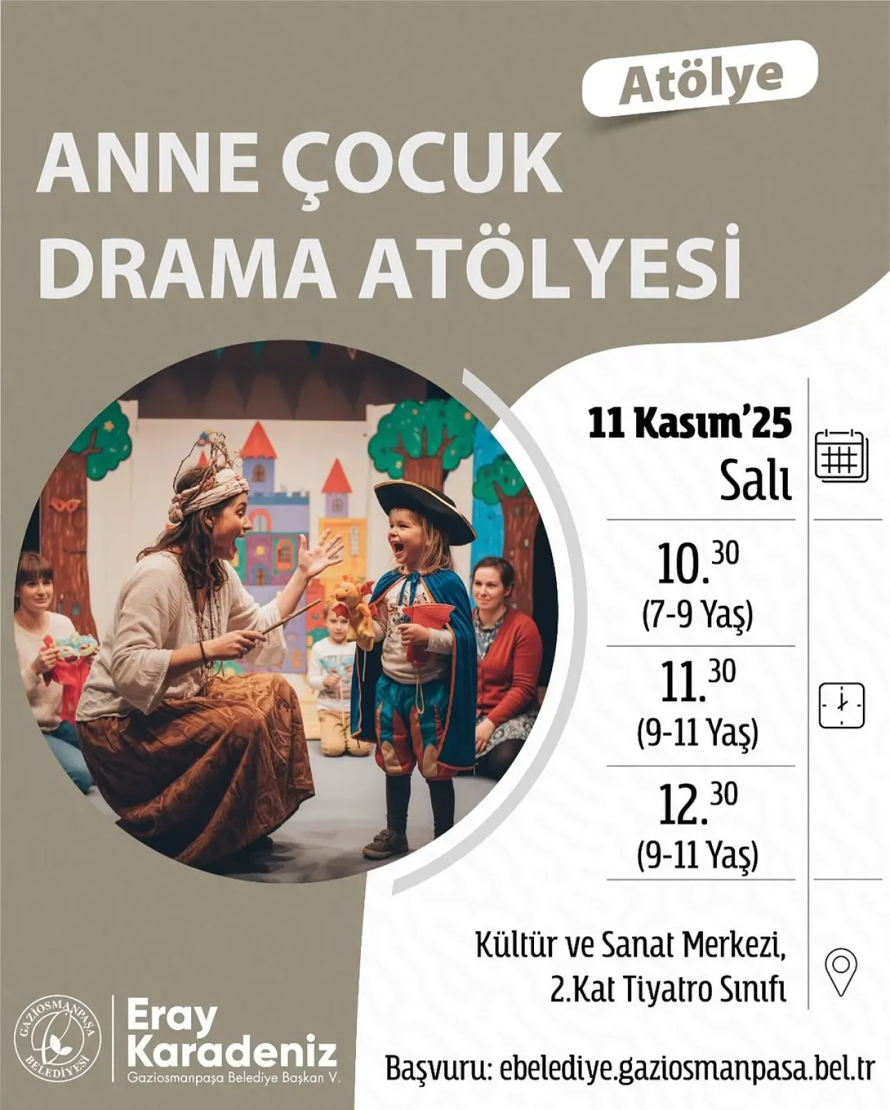 Gaziosmanpaşa'da Anne ve Çocuklar İçin Ücretsiz Drama Atölyesi Gaziosmanpaşa'da Anne ve Çocuklar İçin Ücretsiz Drama Atölyesi