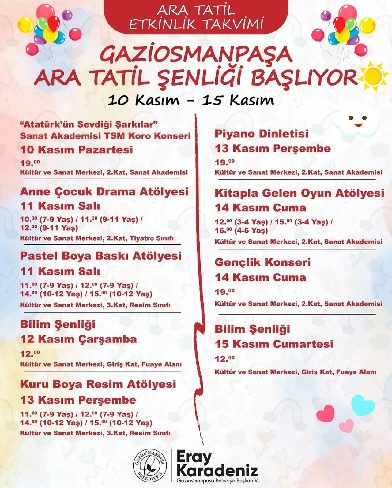 Gaziosmanpaşa'da Ara Tatil Şenliği: Çocuklar İçin Dopdolu Etkinlikler Gaziosmanpaşa'da Ara Tatil Şenliği: Çocuklar İçin Dopdolu Etkinlikler