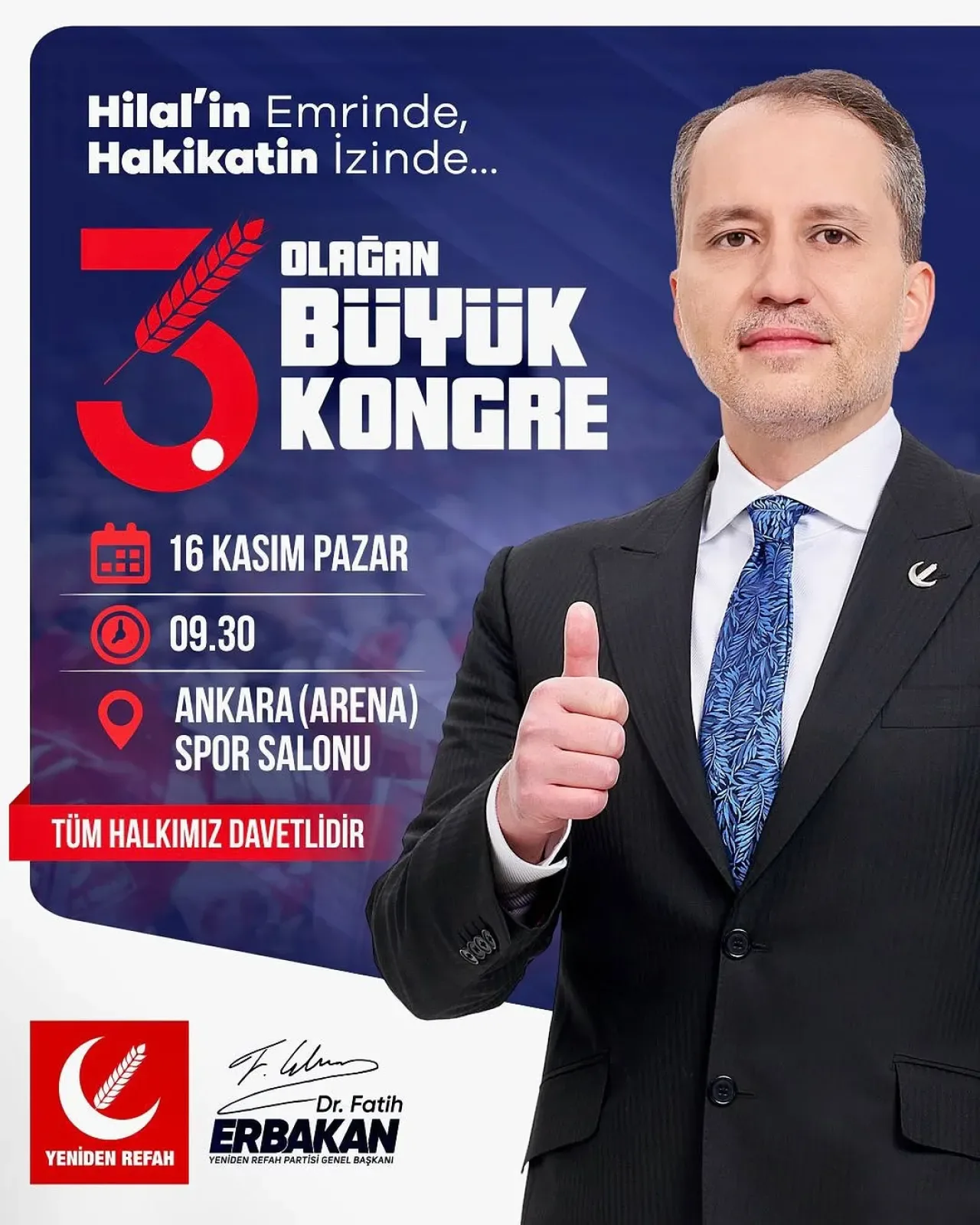 Yeniden Refah Partisi İstanbul Gençlik Kolları 3. Olağan Büyük Kongresi'ni Düzenliyor Yeniden Refah Partisi İstanbul Gençlik Kolları 3. Olağan Büyük Kongresi'ni Düzenliyor