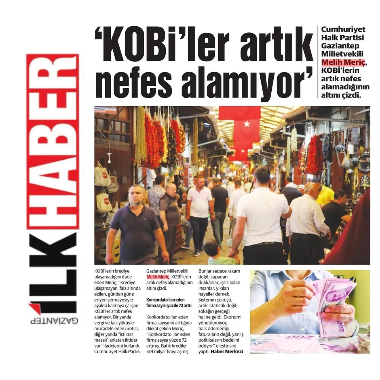 CHP'li Meriç'ten Ekonomi Eleştirisi: Gerçek Büyüme Halkın Cebinde CHP'li Meriç'ten Ekonomi Eleştirisi: Gerçek Büyüme Halkın Cebinde